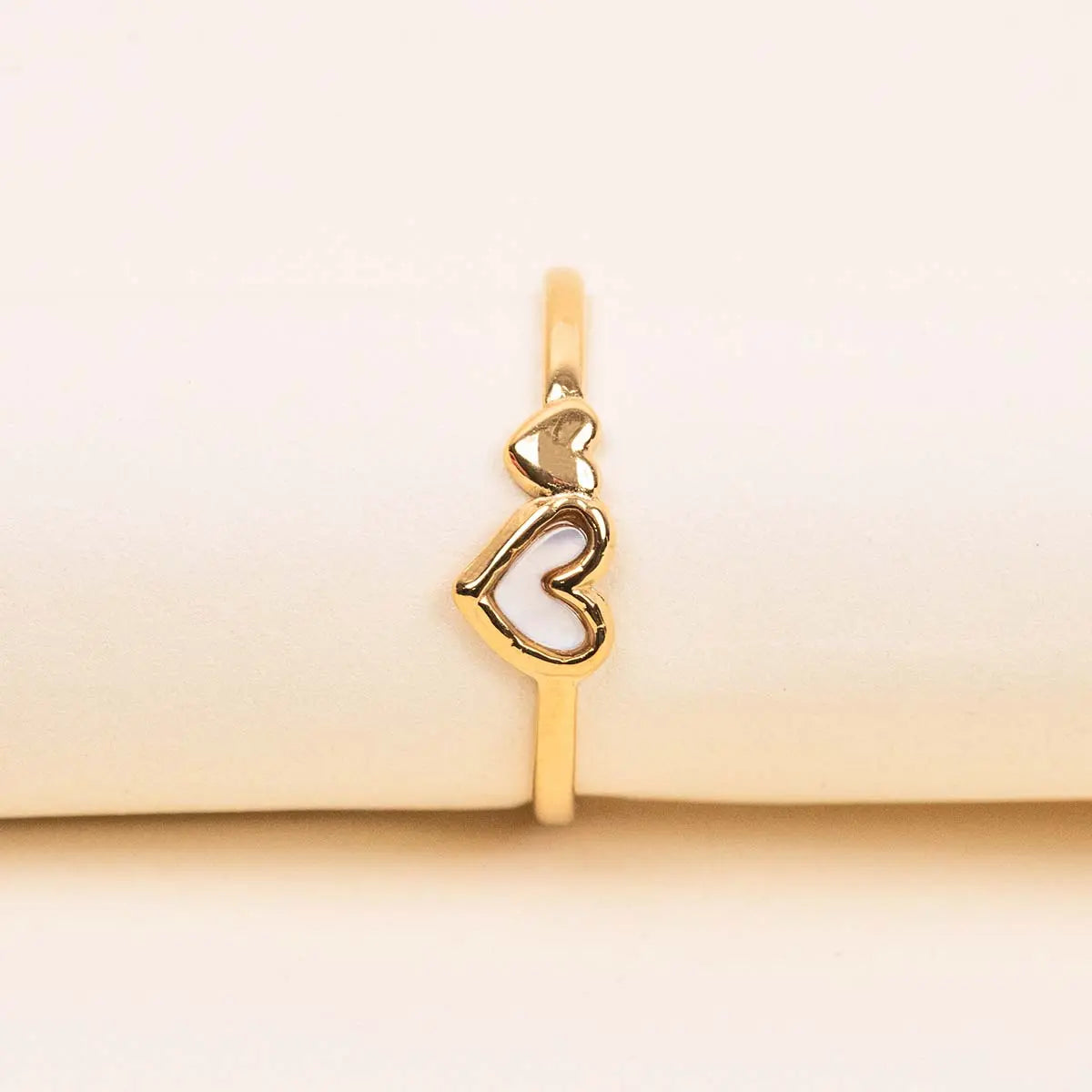Bague coeur - Capucine - Acier doré