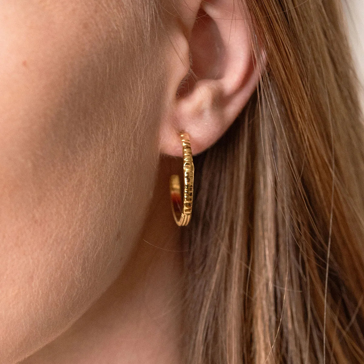 Boucles d'oreilles Ambre - Doré