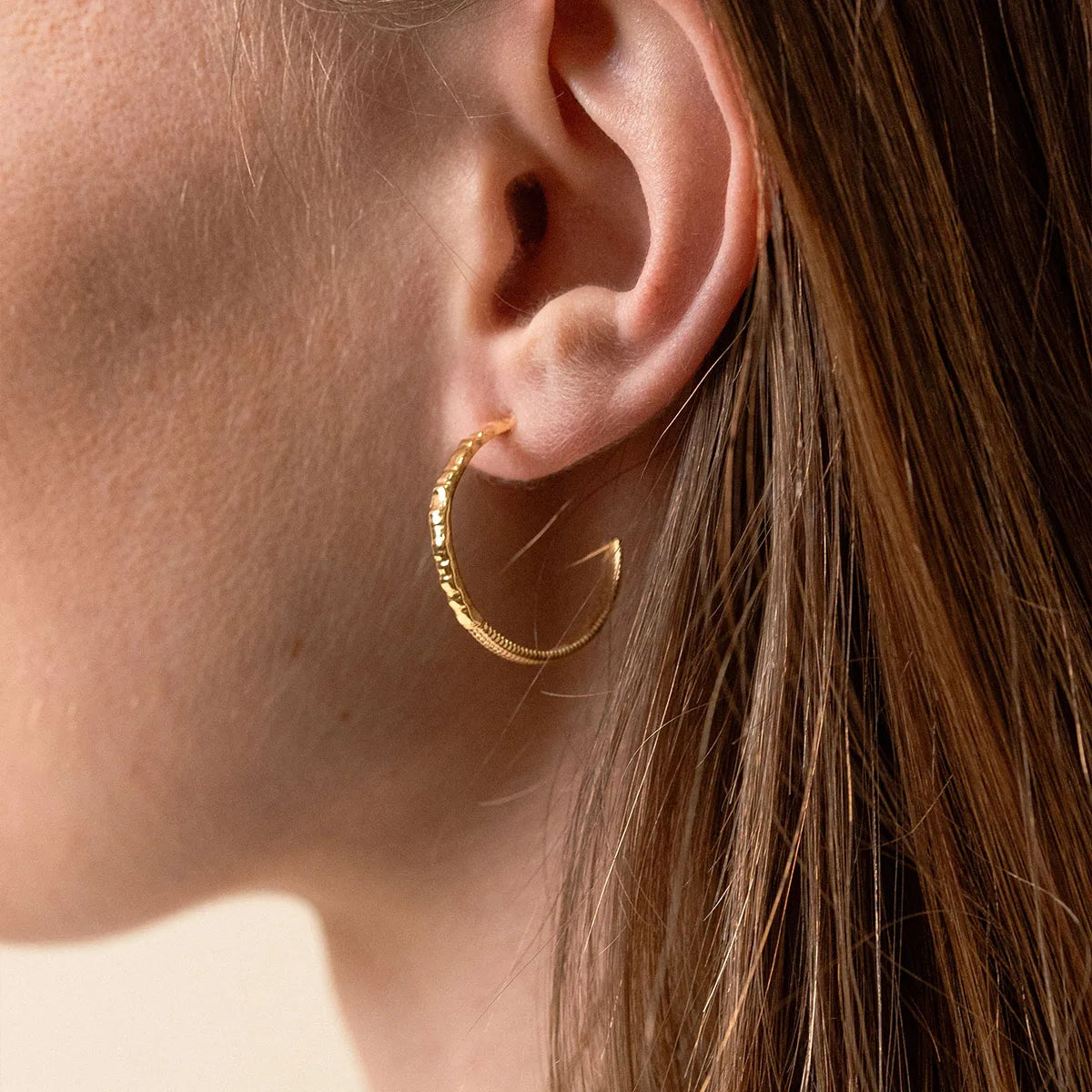 Boucles d'oreilles Ambre - Doré