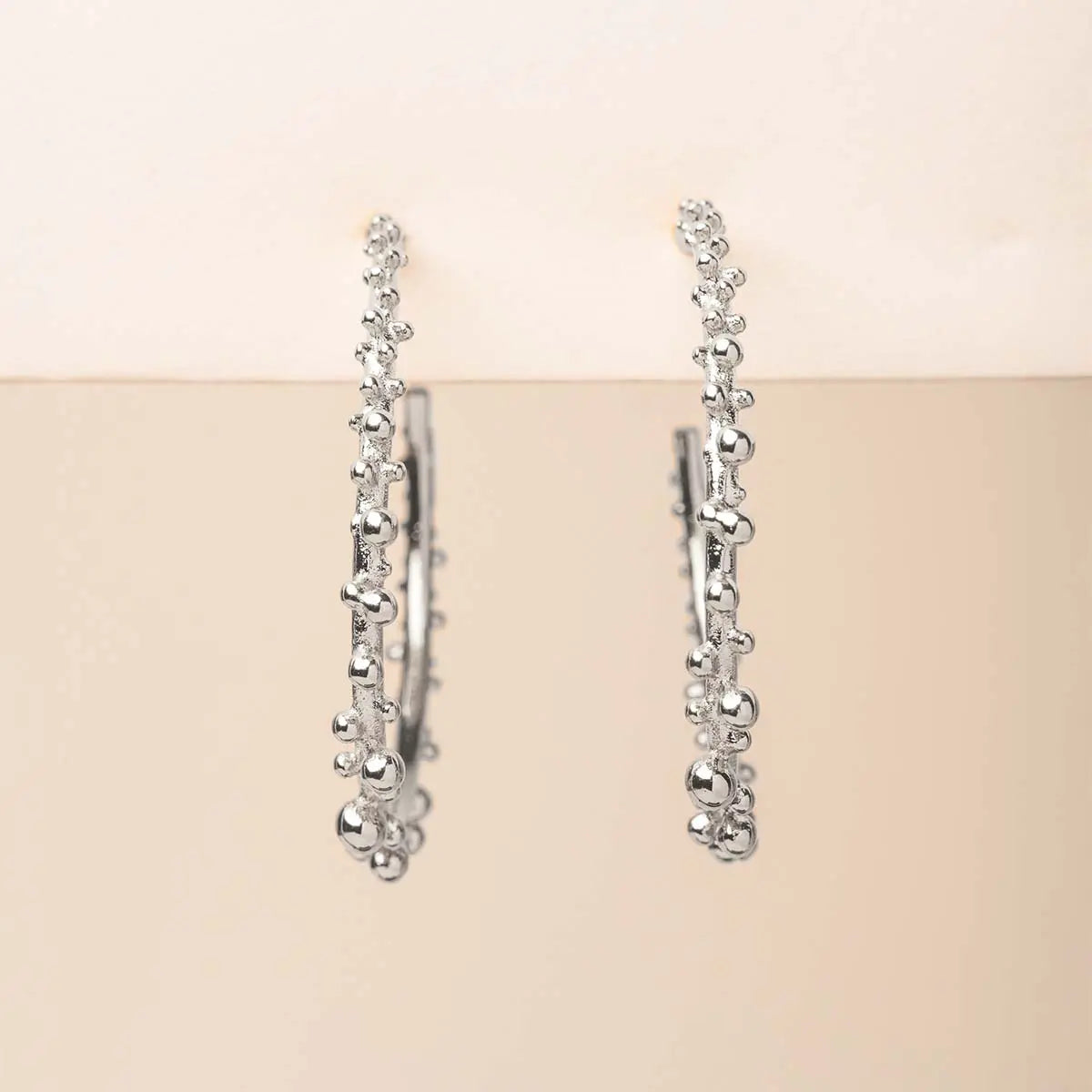 Boucles d'oreilles créoles - Ophélie - Acier
