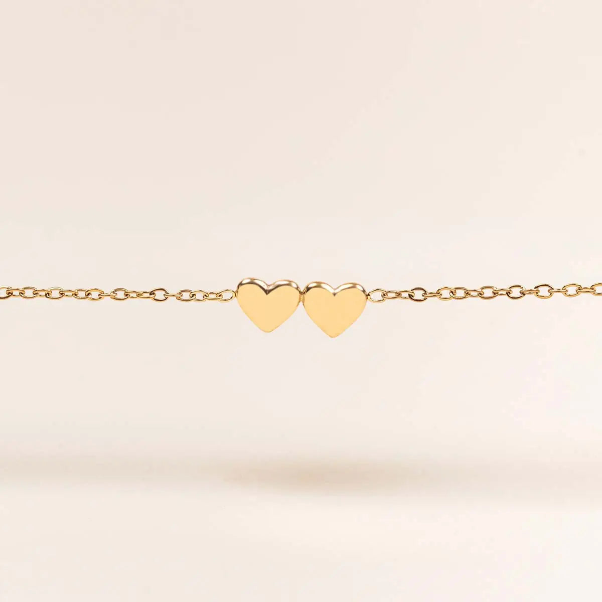 Bracelet coeur - Océane - Acier doré