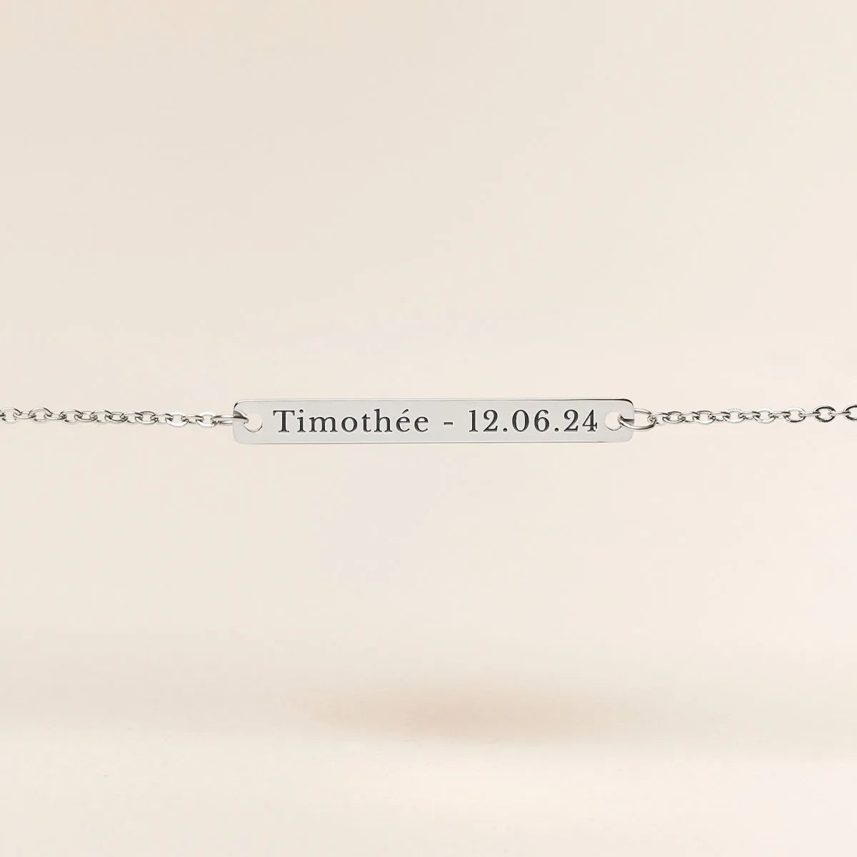 Bracelet barre à personnaliser - Acier