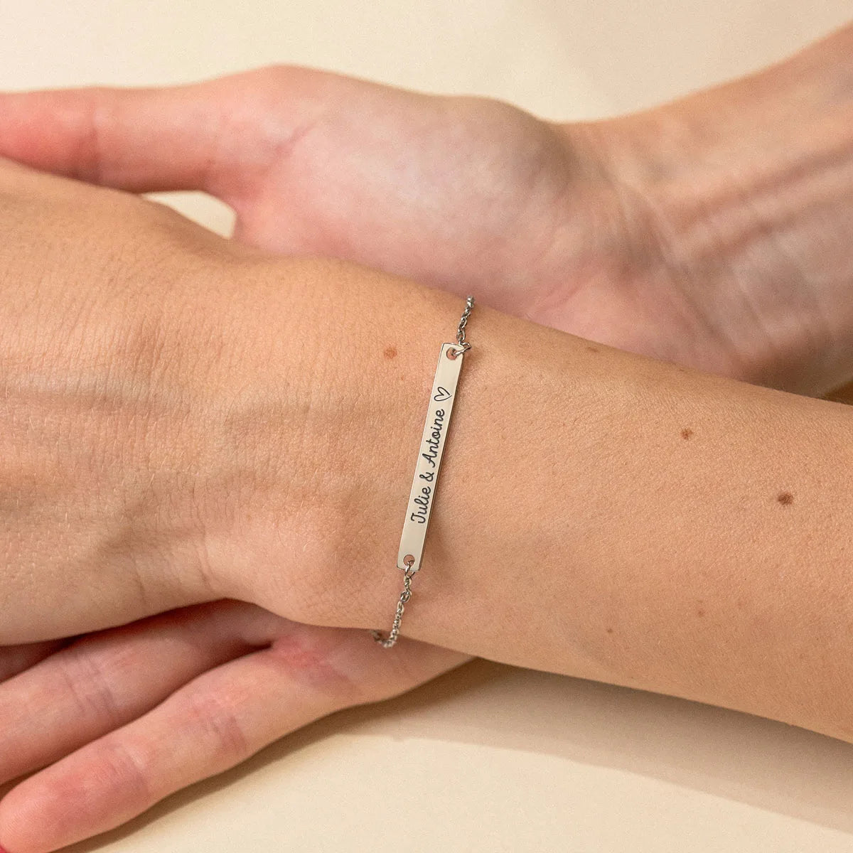 Bracelet barre à personnaliser - Acier