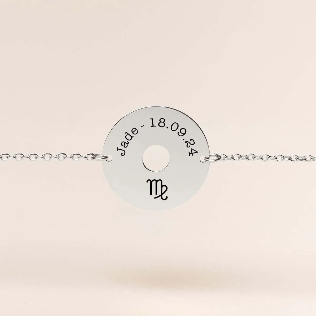 Bracelet médaille cible à personnaliser - Acier