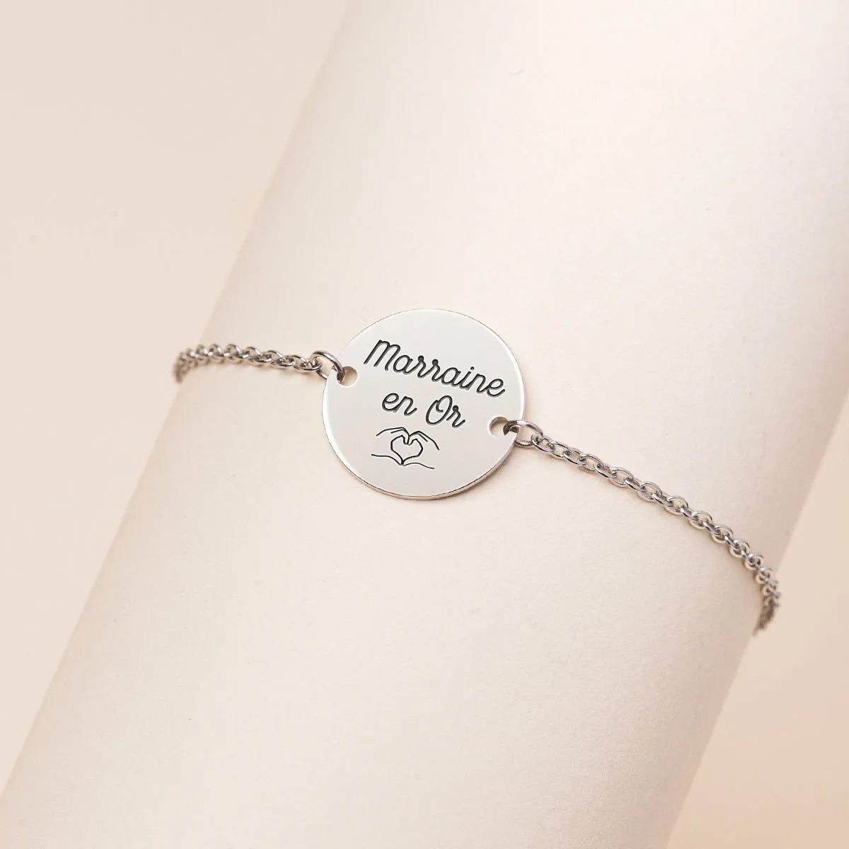 Bracelet médaille à personnaliser - Acier