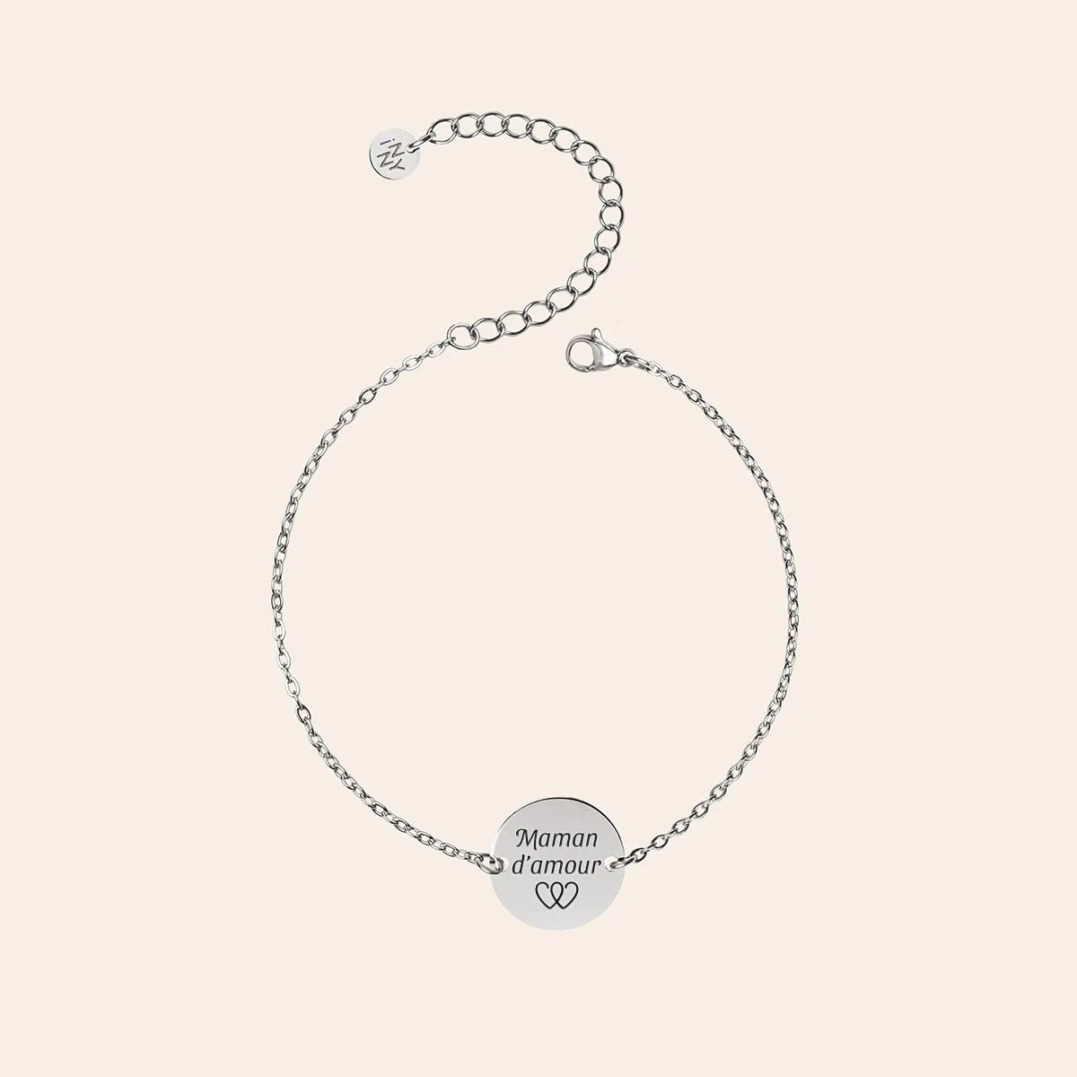 Bracelet médaille à personnaliser - Acier