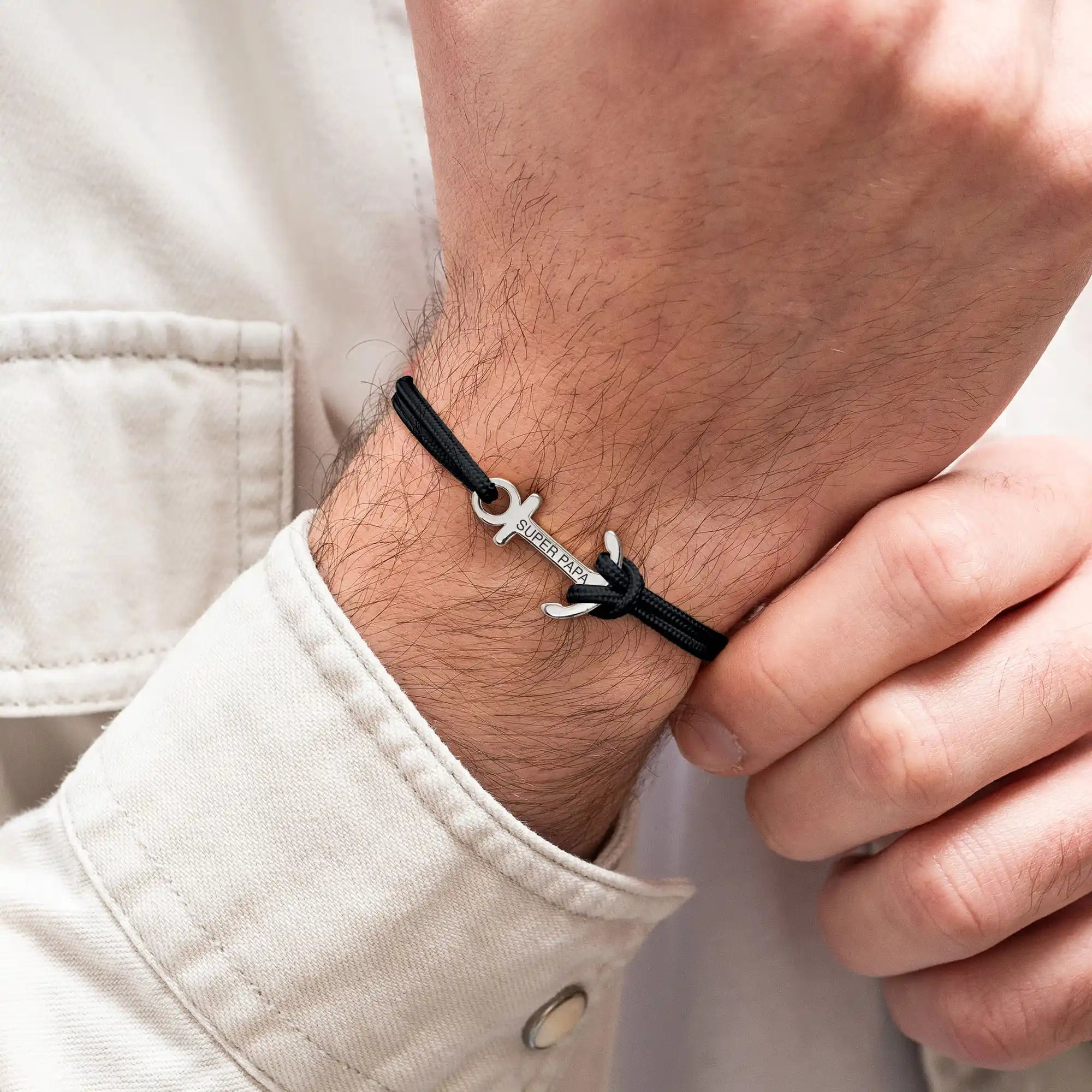 Bracelet Harpon Ancre Argent – Inny Bijoux personnalisés