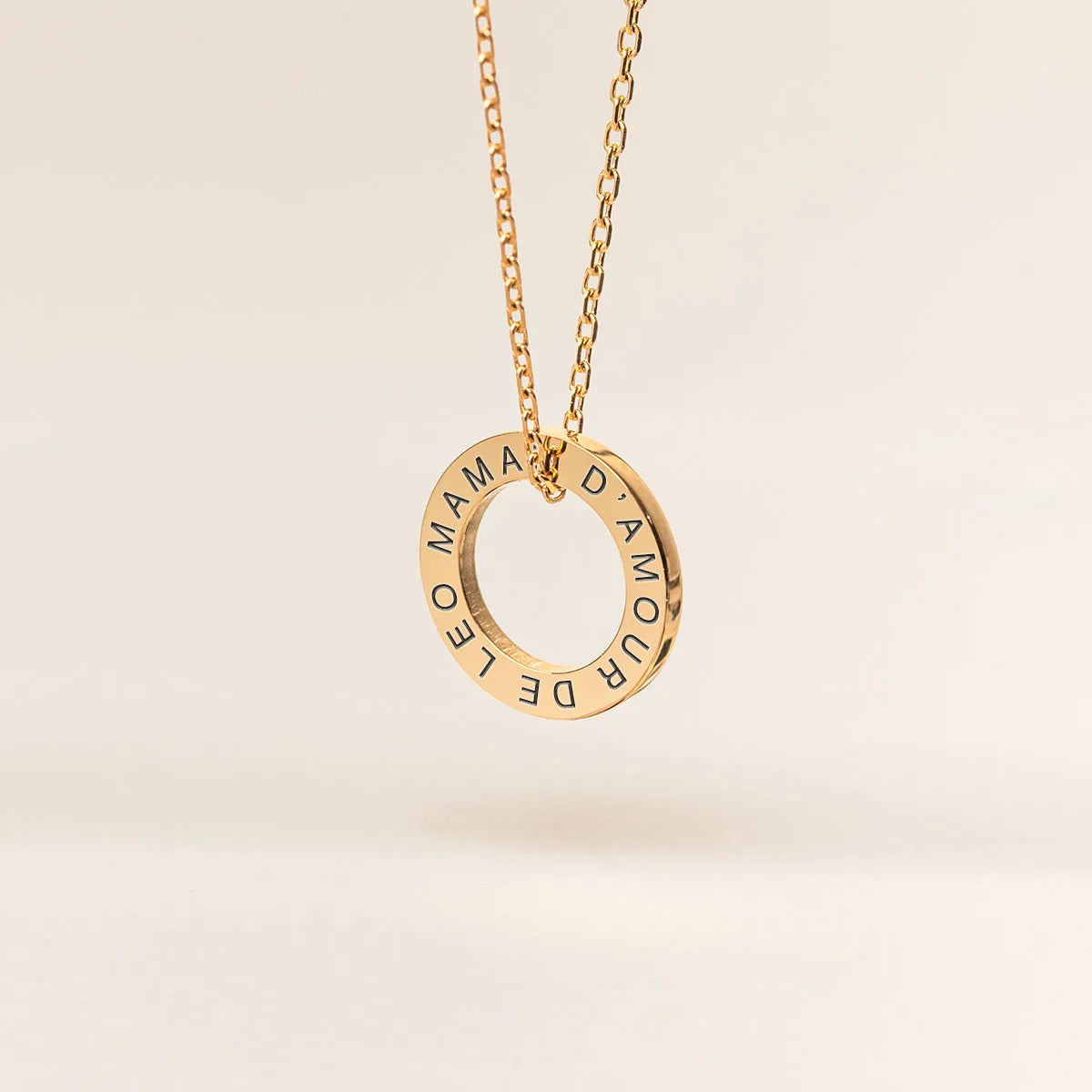 Collier cercle à personnaliser - Doré