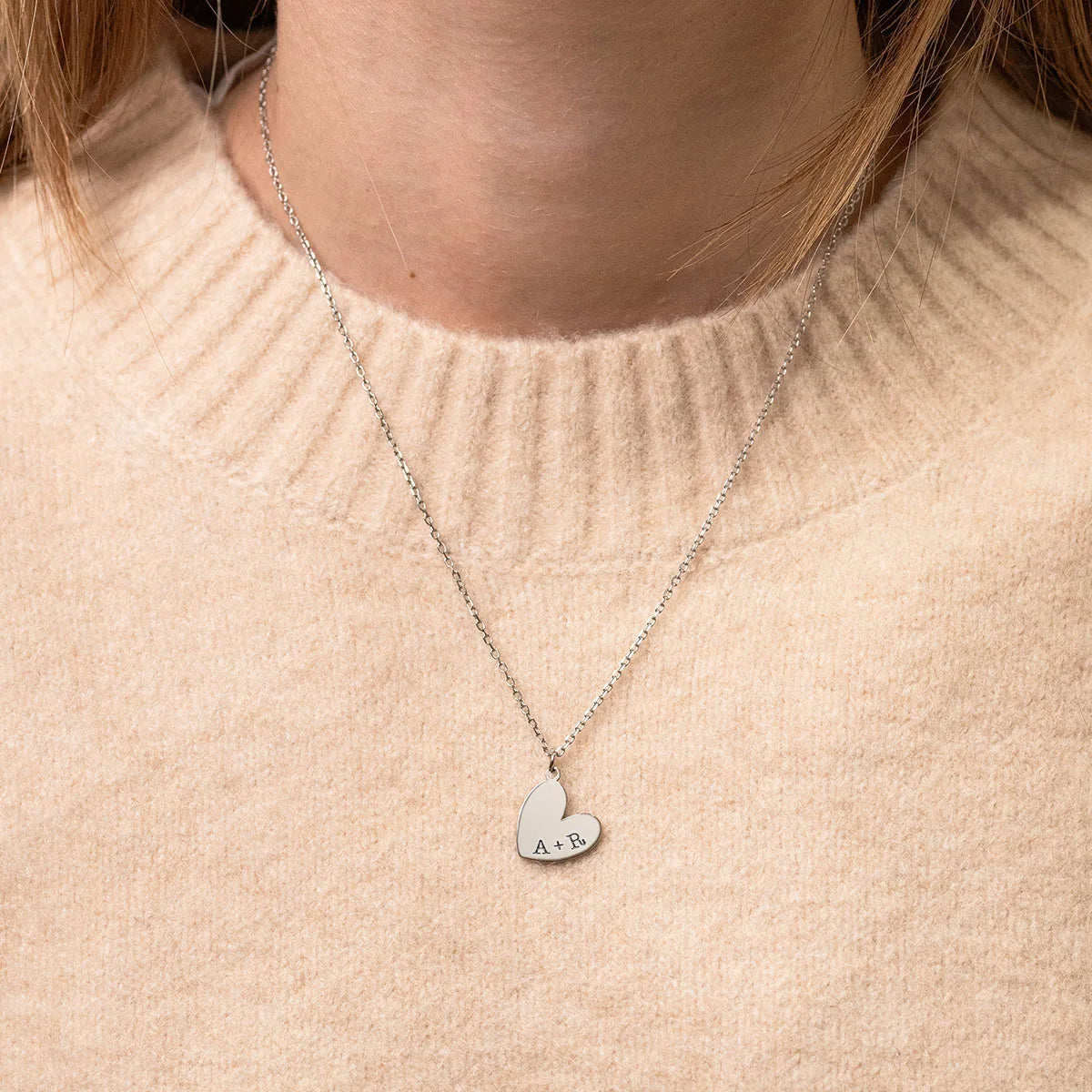 Collier médaille Coeur à personnaliser - Acier