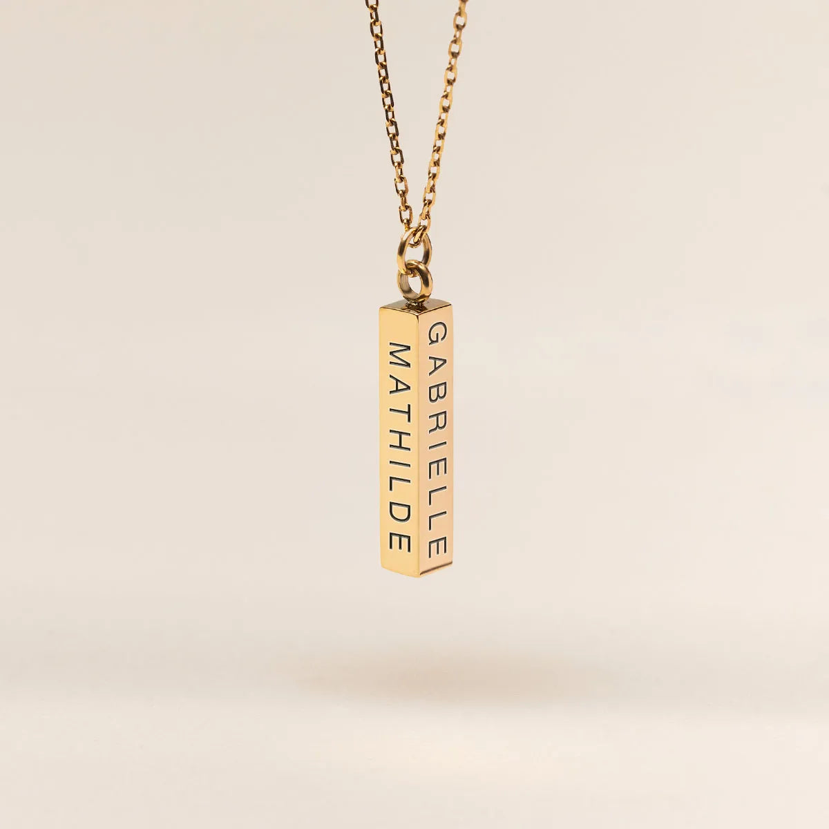 Collier barre à personnaliser - Doré