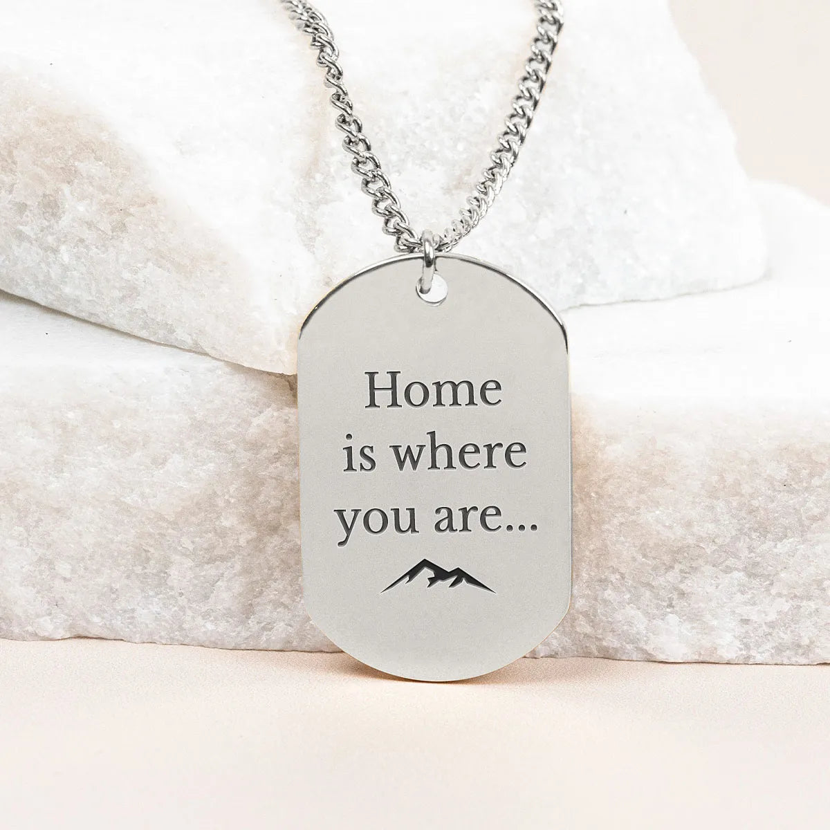 Collier homme plaque militaire à personnaliser - Acier