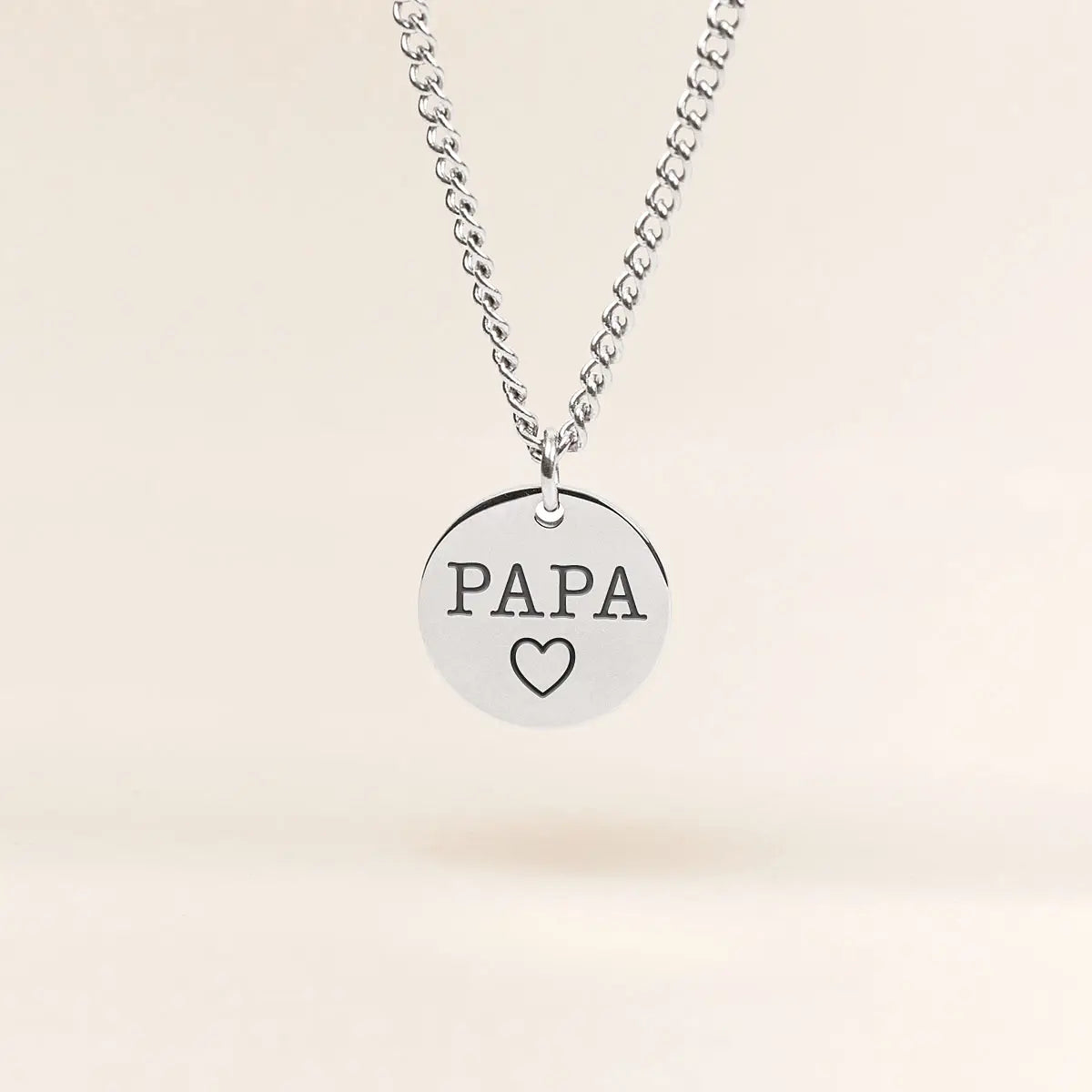 Collier homme médaille 14 mm à personnaliser - Acier