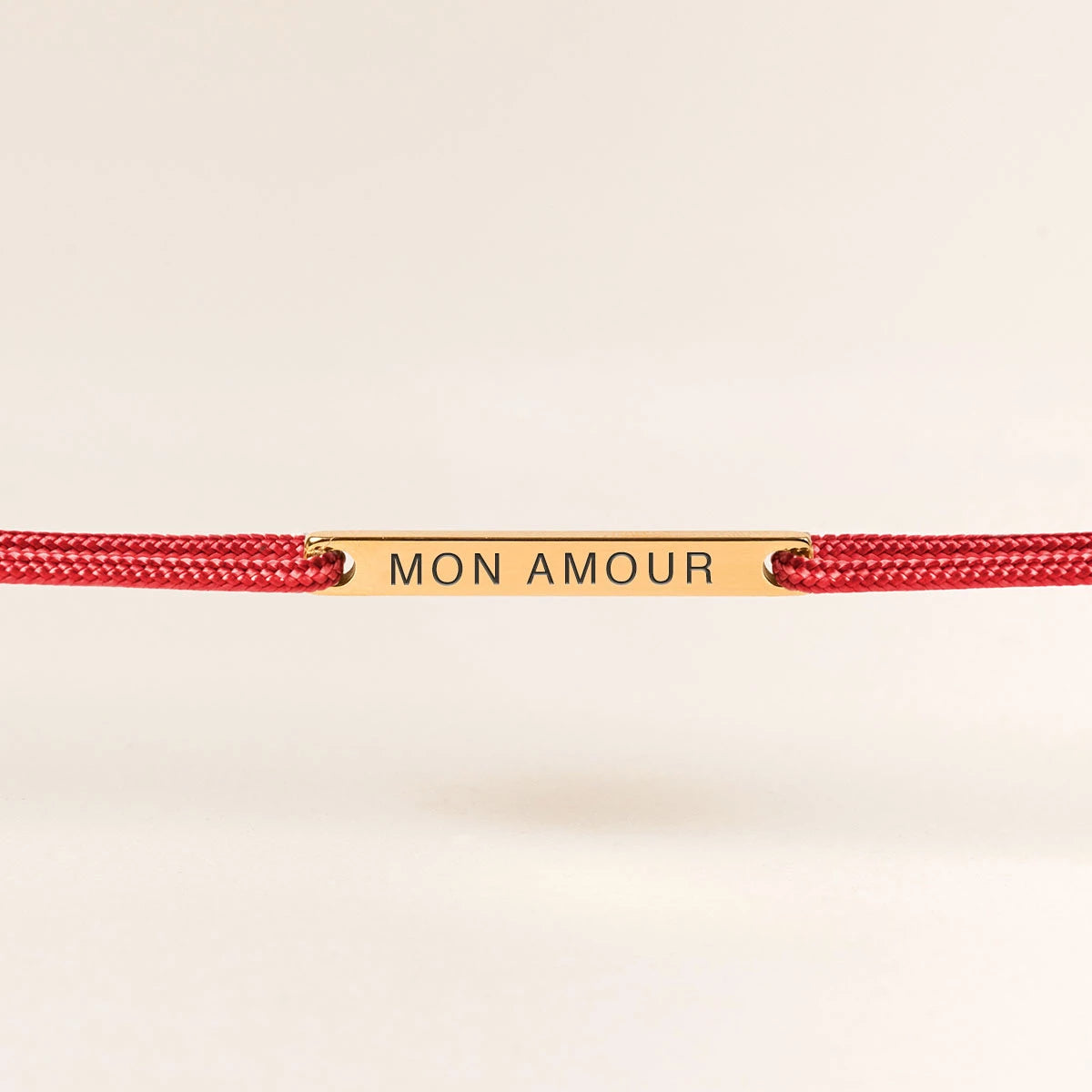 Bracelet cordon barre à personnaliser - Doré