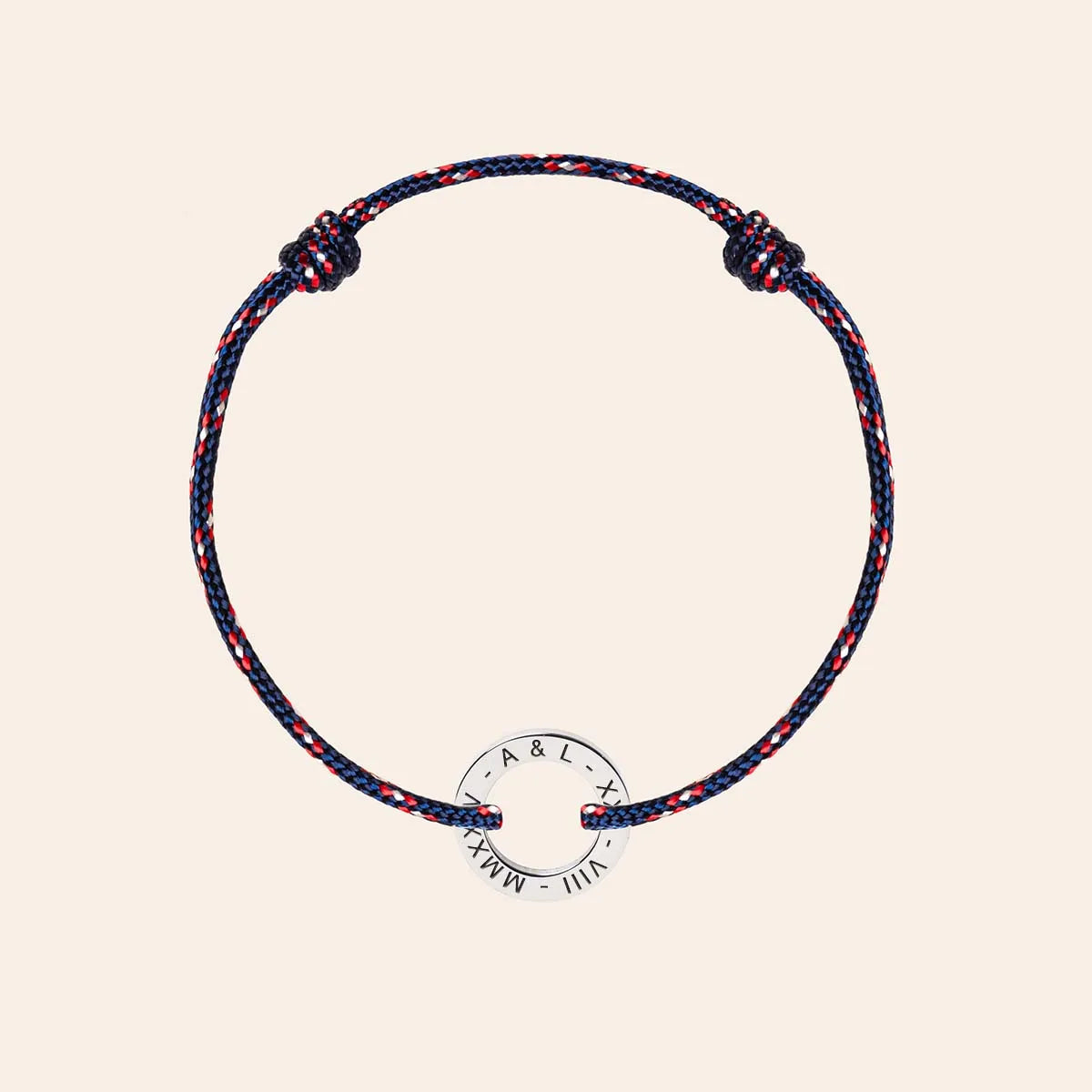 Bracelet cordon Cercle à personnaliser - Acier