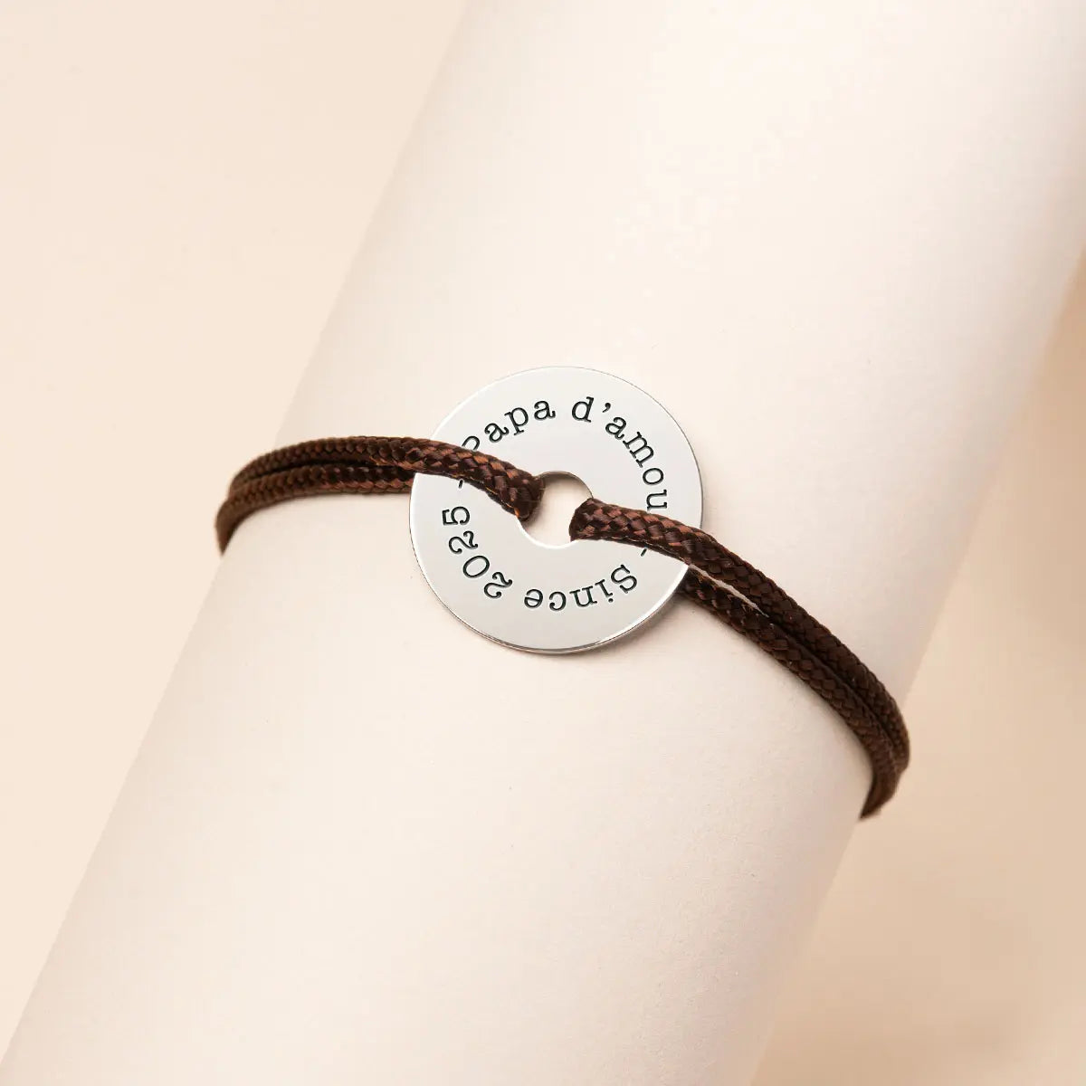 Bracelet cordon cible à personnaliser - Acier