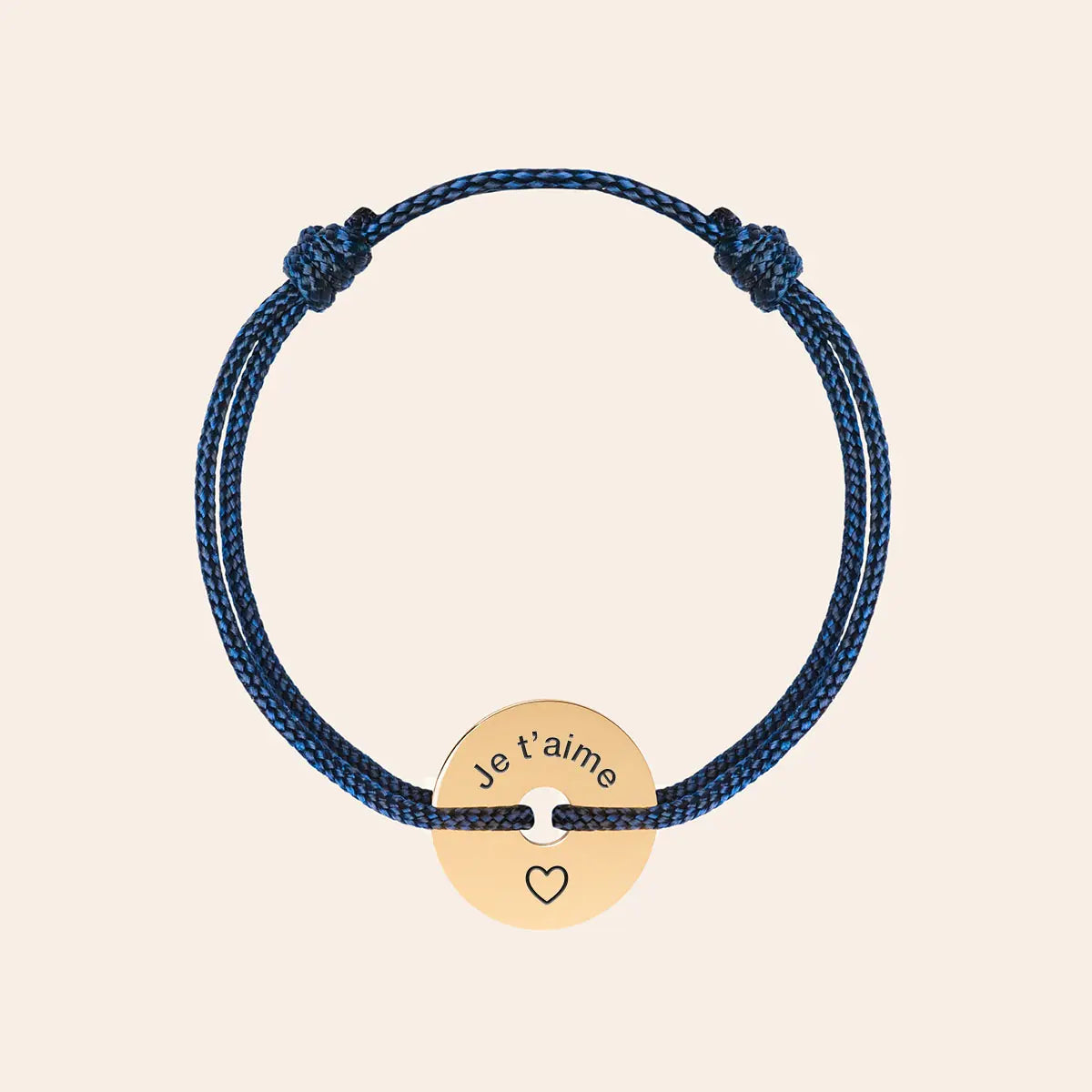 Bracelet cordon cible à personnaliser - Doré