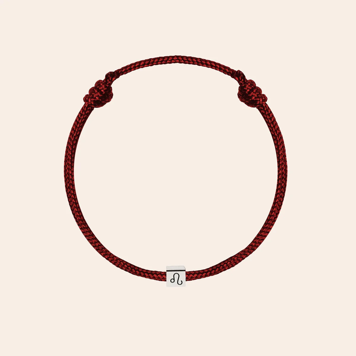 Bracelet femme cordon petit cube à personnaliser - Acier