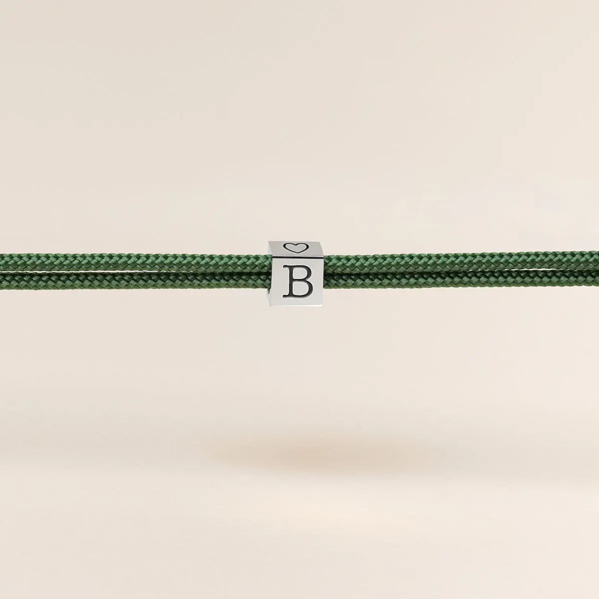 Bracelet cordon petit cube à personnaliser - Acier