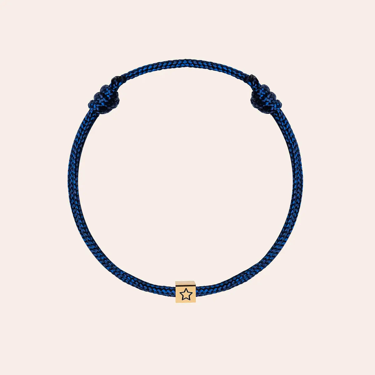 Bracelet cordon petit cube à personnaliser - Doré