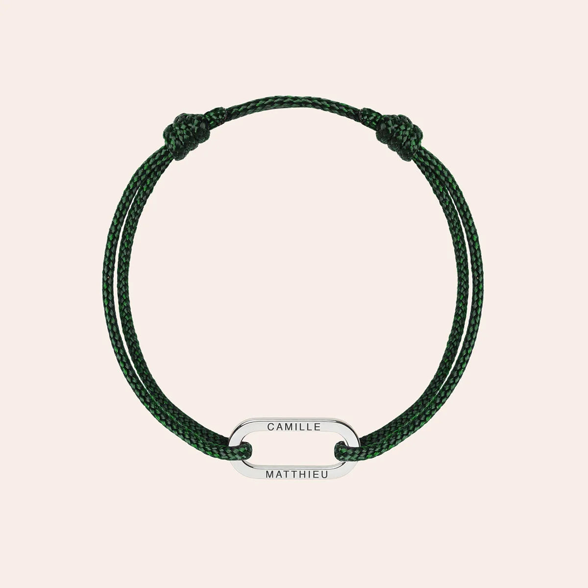 Bracelet femme cordon maillon à personnaliser - Acier