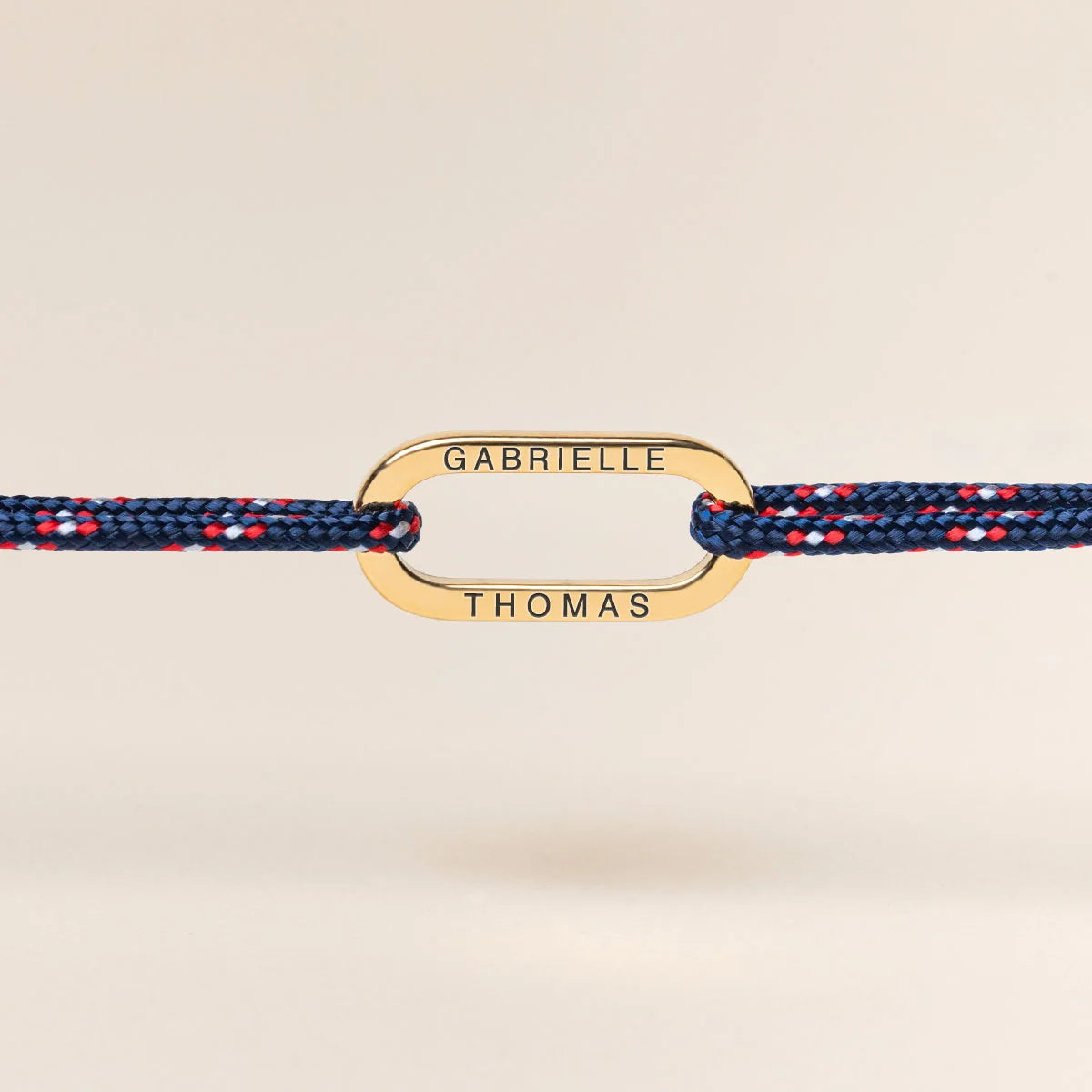 Bracelet femme cordon maillon à personnaliser - Doré