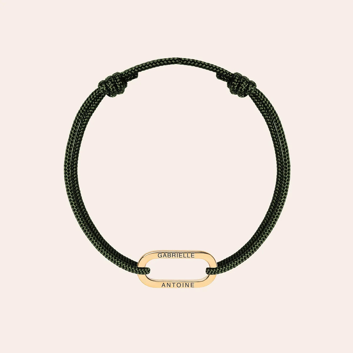 Bracelet femme cordon maillon à personnaliser - Doré