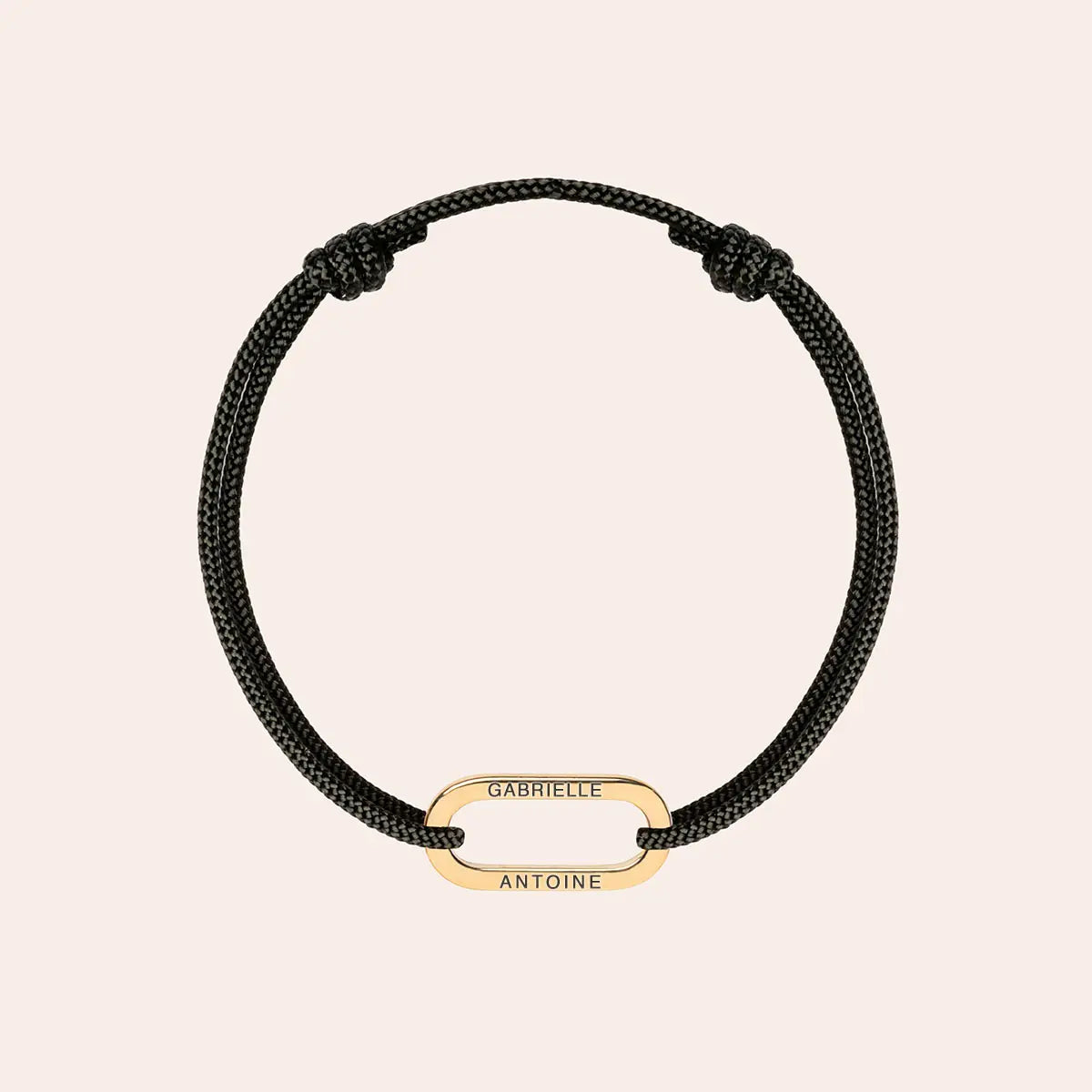 Bracelet cordon maillon à personnaliser - Doré