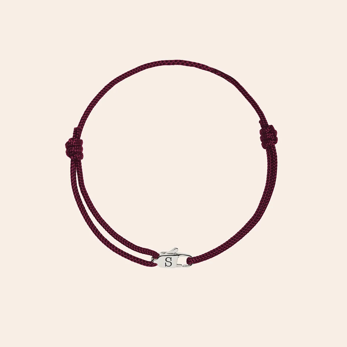 Bracelet femme cordon Mousqueton à personnaliser - Acier