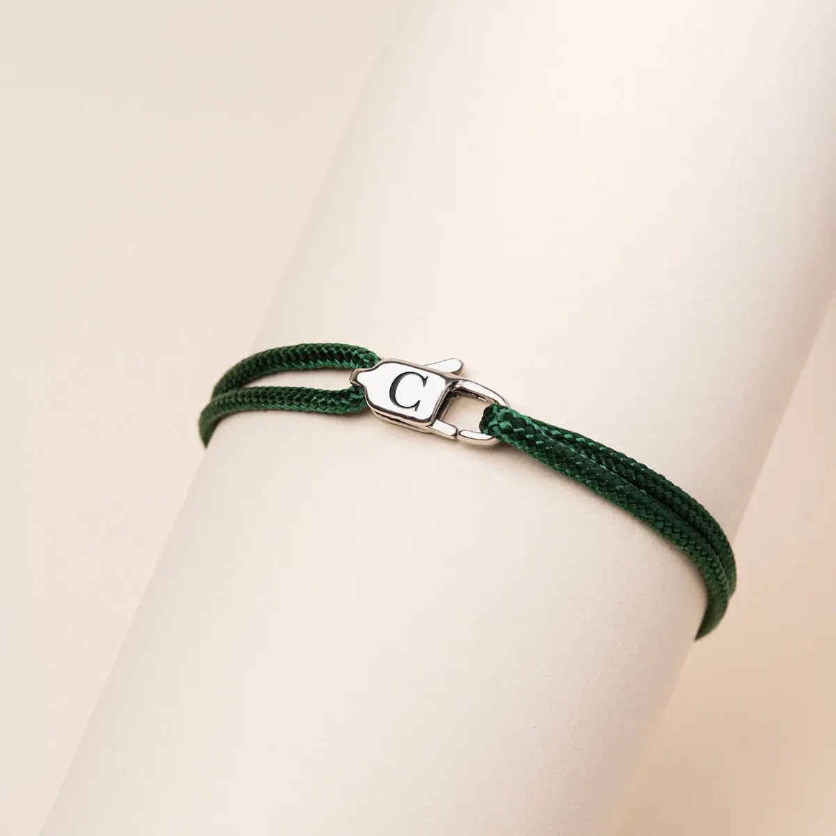 Bracelet cordon Mousqueton à personnaliser - Acier