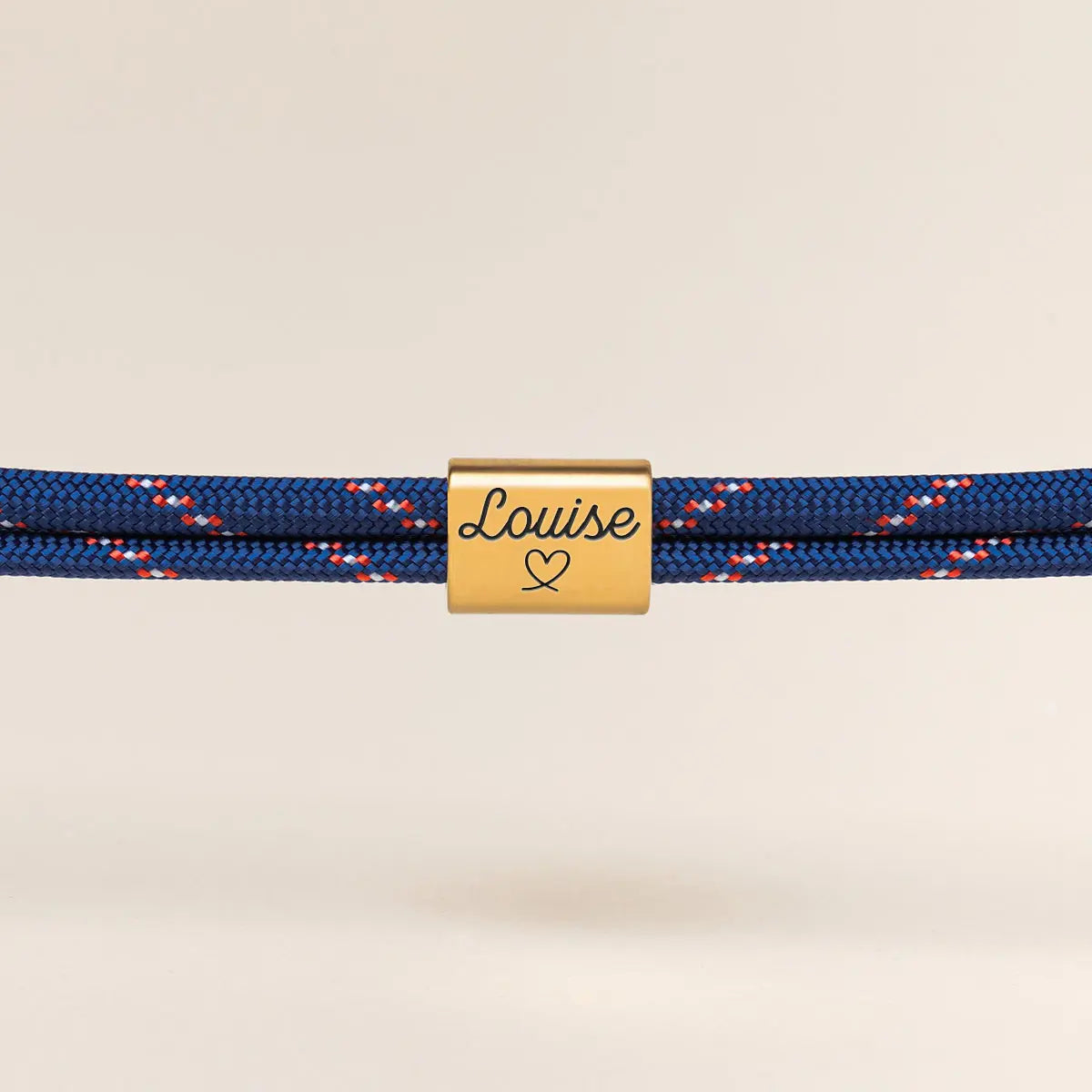 Bracelet cordon Plaque à personnaliser - Doré