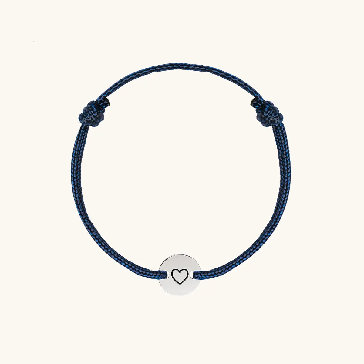 Bracelet homme cordon petite médaille à personnaliser - Acier