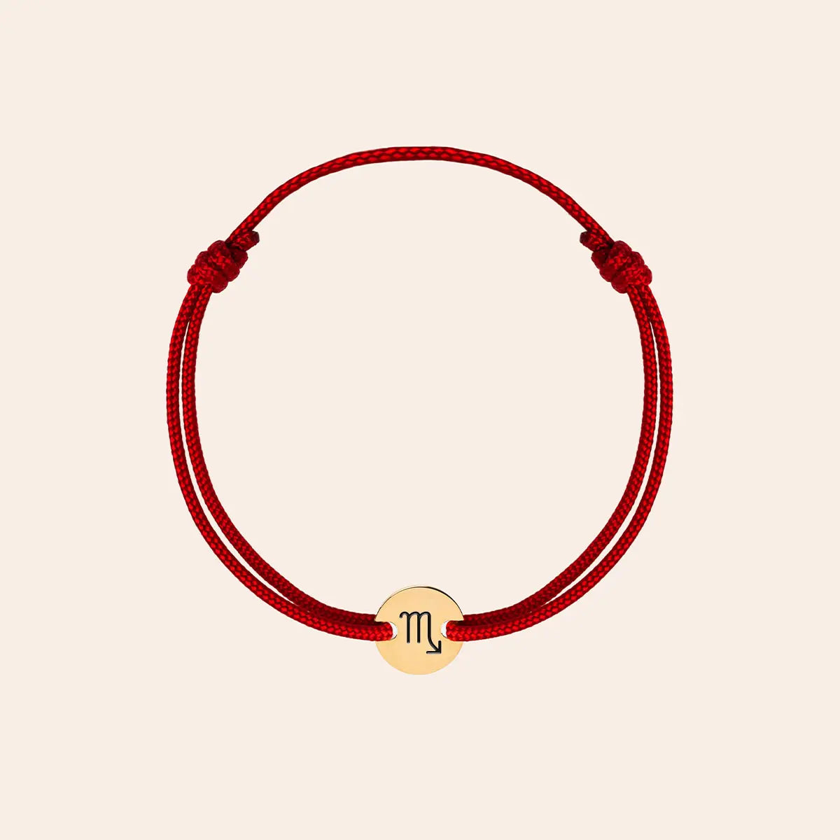 Bracelet femme cordon petite médaille à personnaliser - Doré