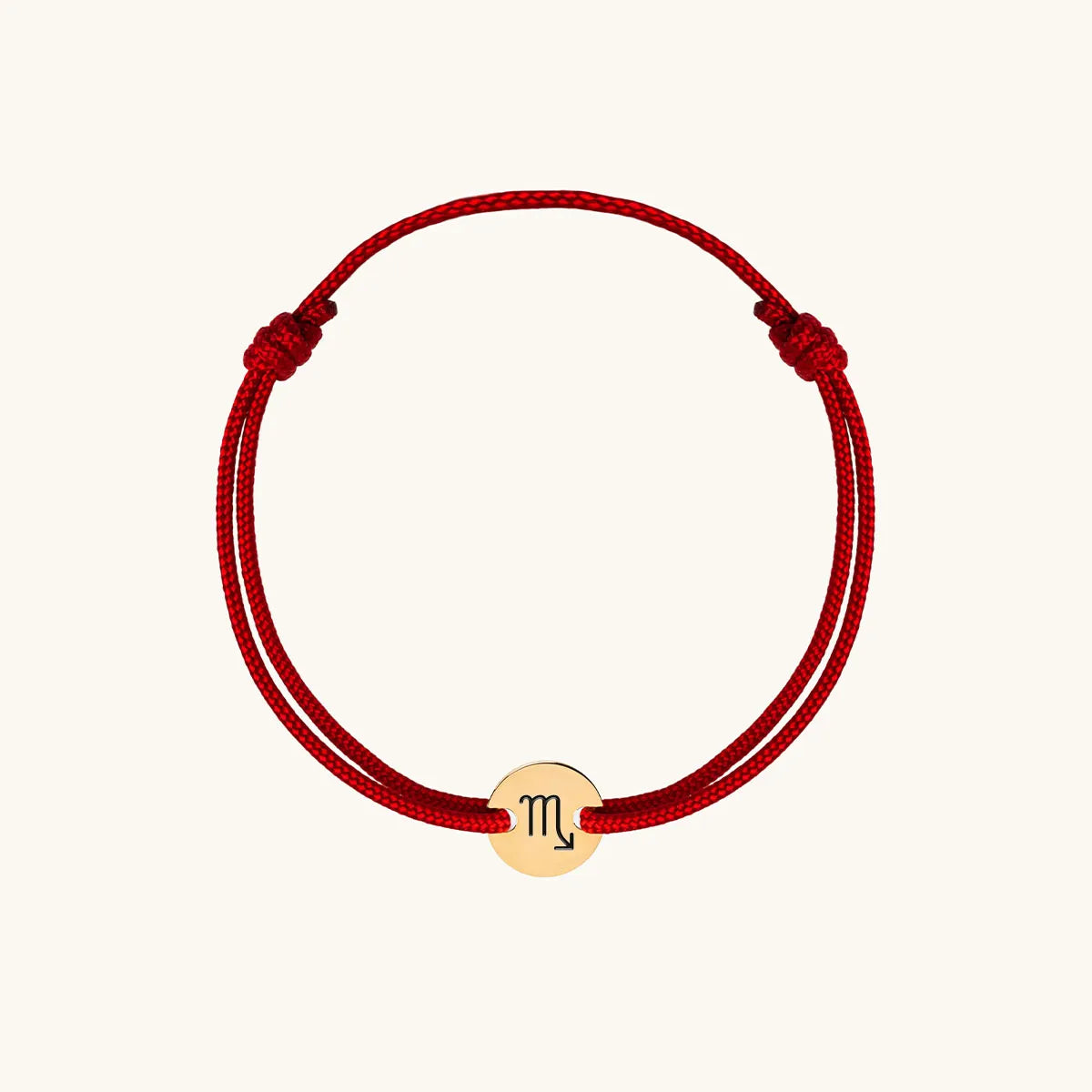 Bracelet homme cordon petite médaille à personnaliser - Doré