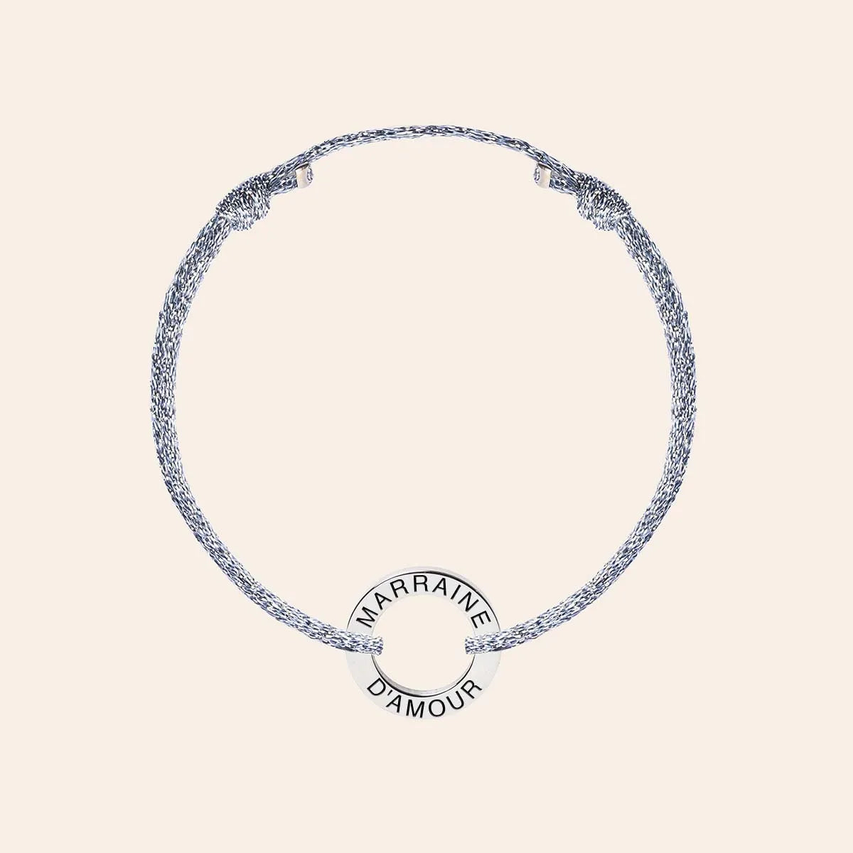 Bracelet femme cordon scintillant Cercle à personnaliser - Acier