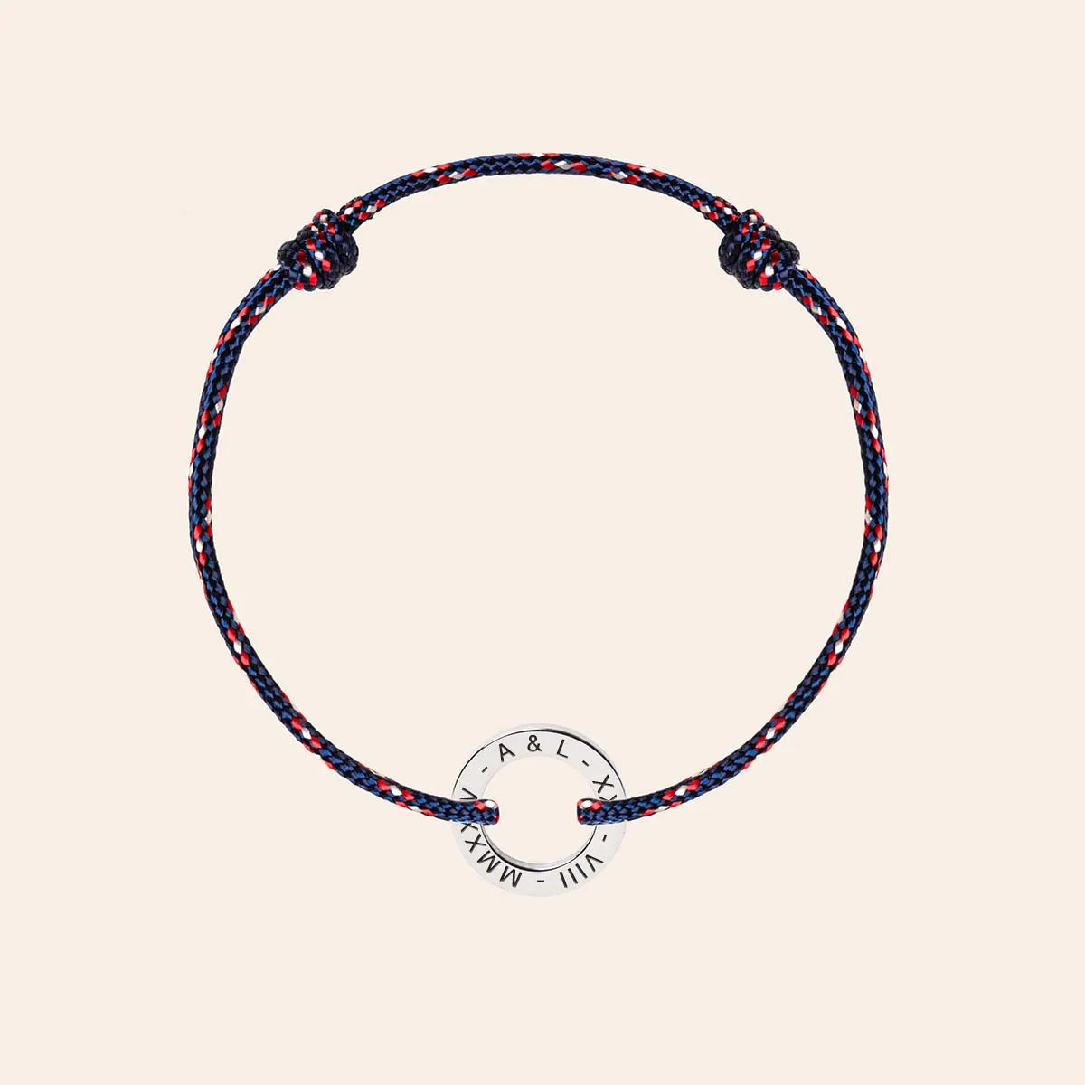 Duo de bracelets cordon Cercle à personnaliser