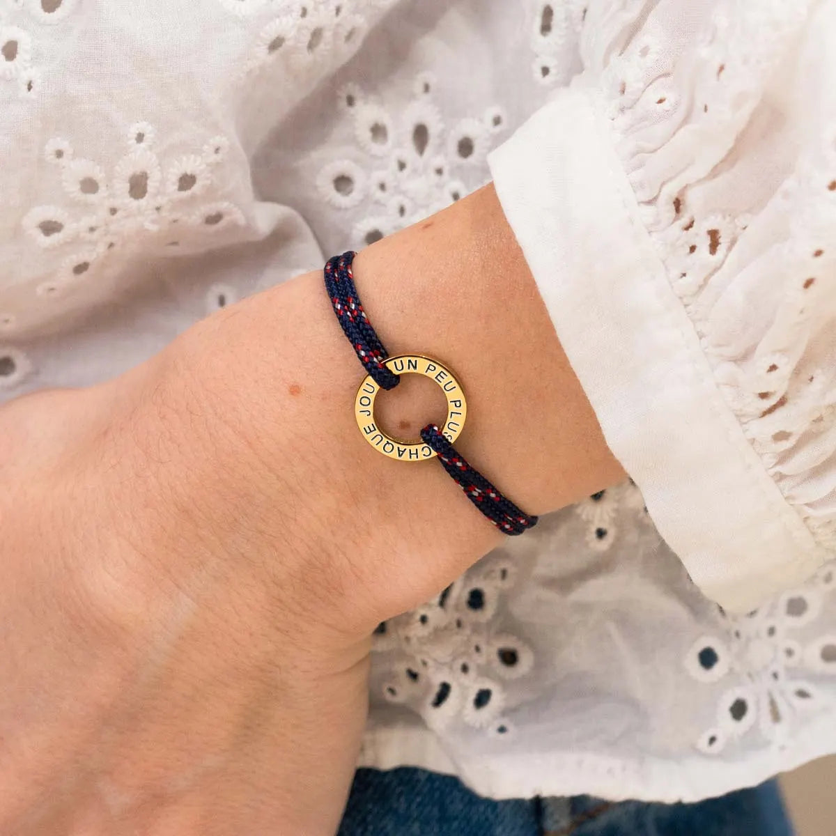 Duo de bracelets cordon Cercle à personnaliser