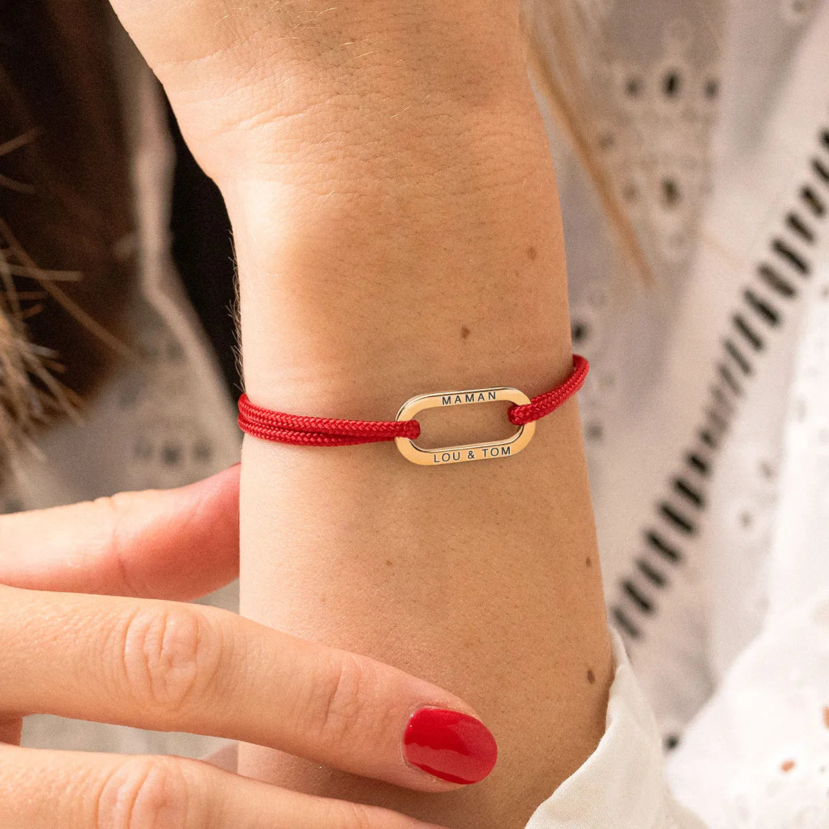 Duo de bracelets cordon Maillon à personnaliser