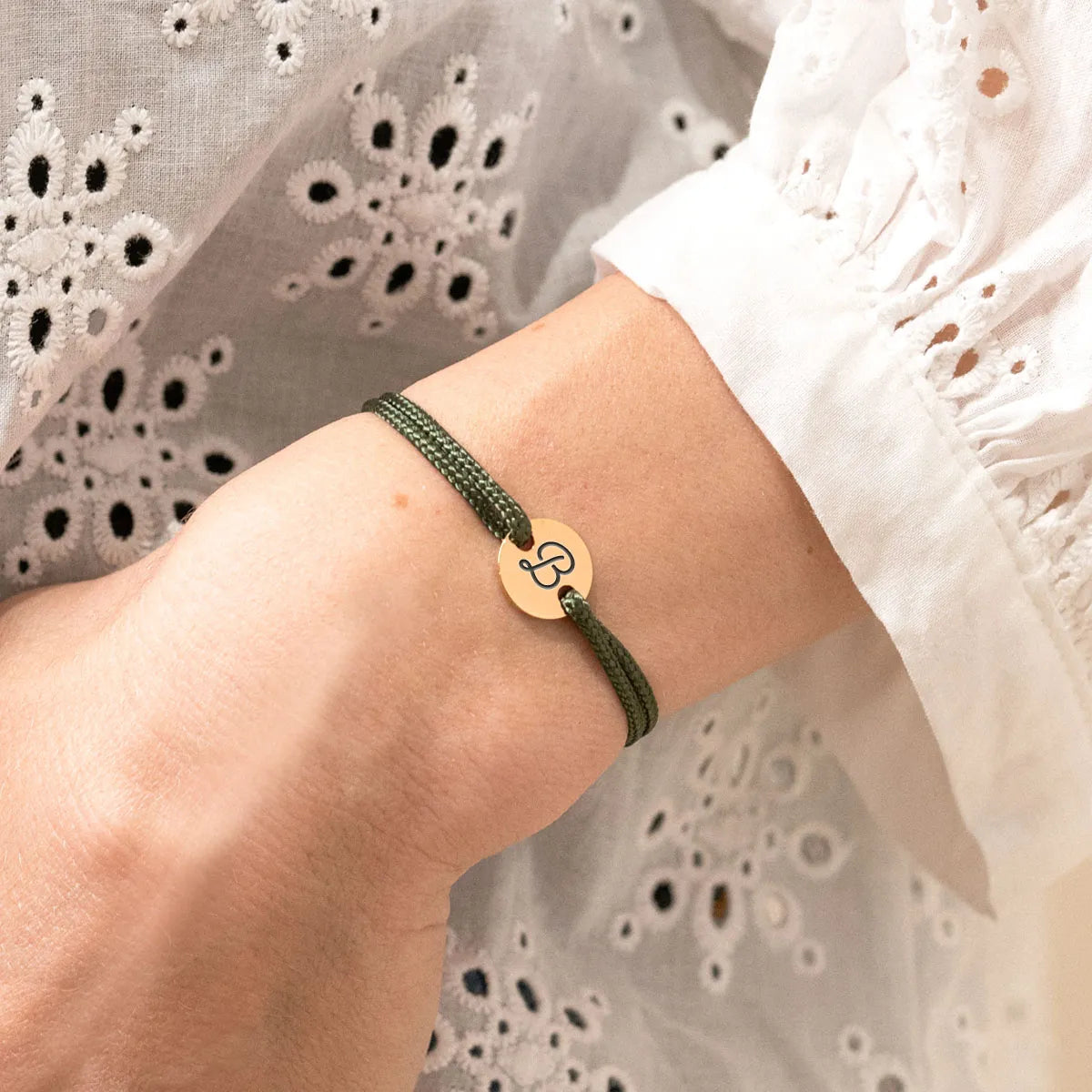 Duo de bracelets cordon Petite Médaille à personnaliser