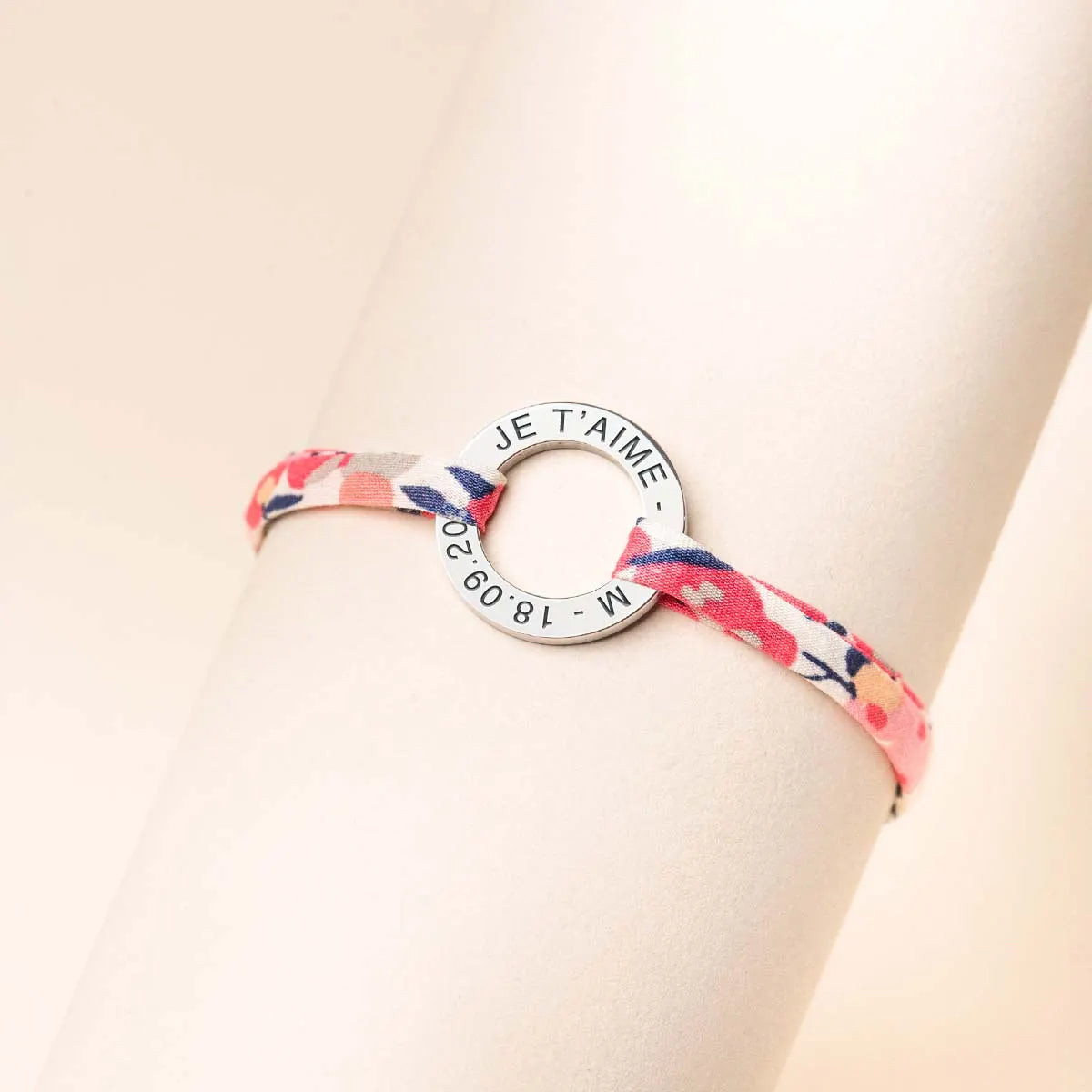Bracelet liberty avec cercle à personnaliser - Acier