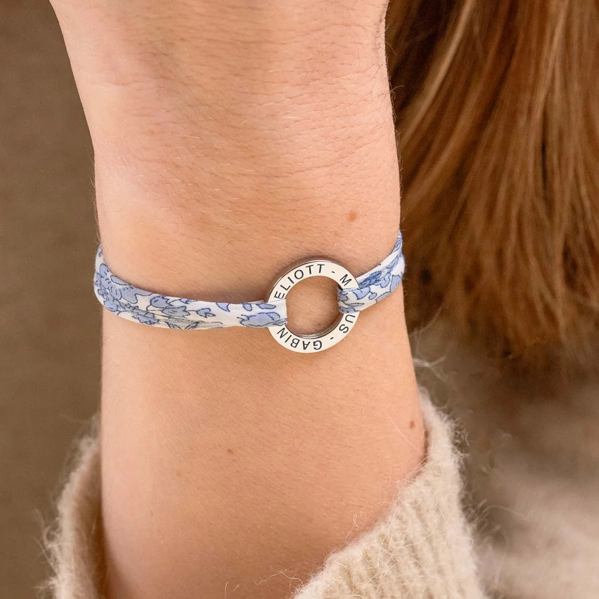 Bracelet liberty avec cercle à personnaliser - Acier