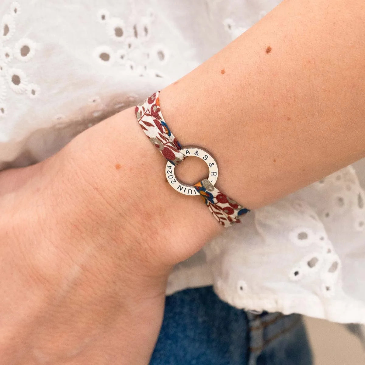 Bracelet liberty avec cercle à personnaliser - Acier