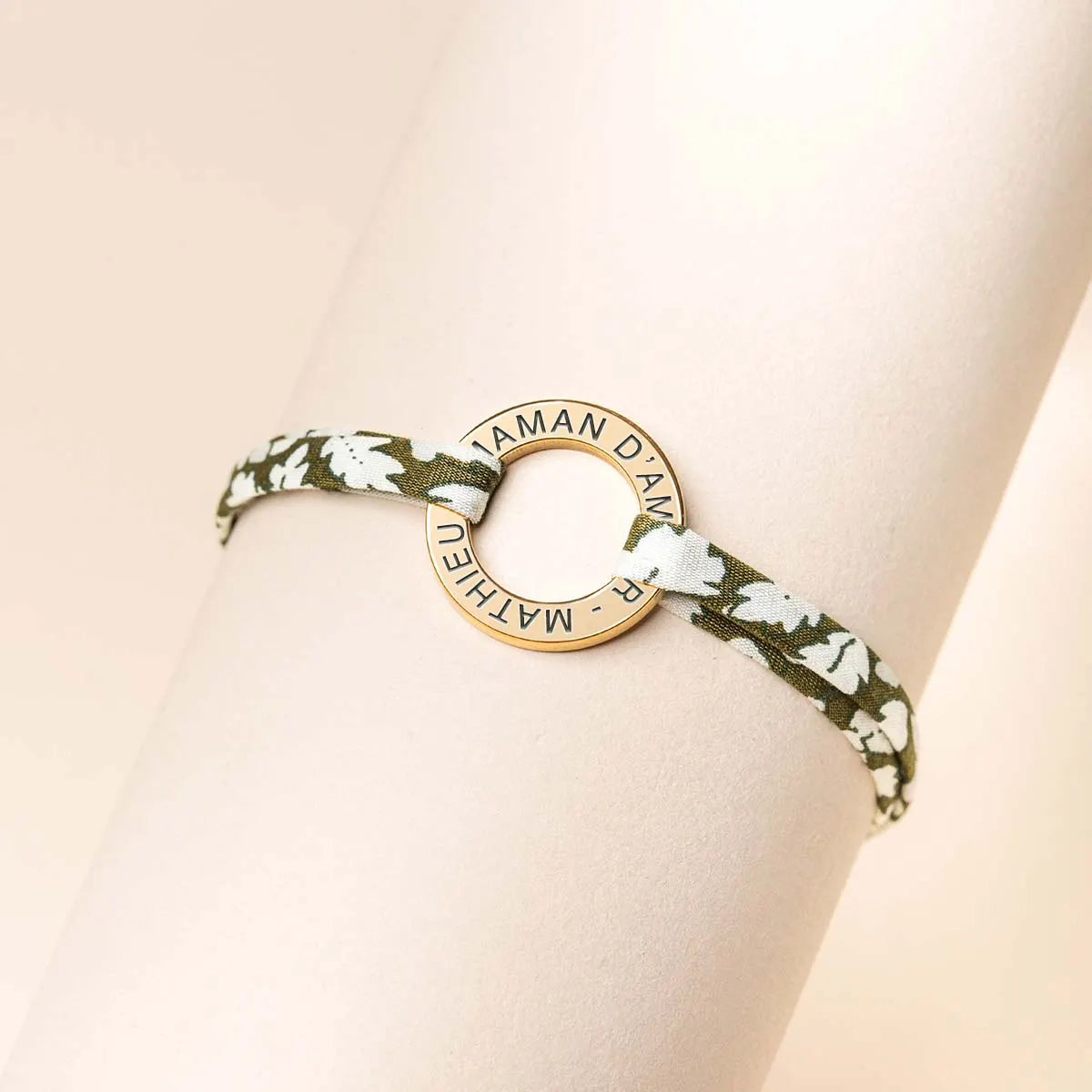 Bracelet liberty avec cercle à personnaliser - Doré