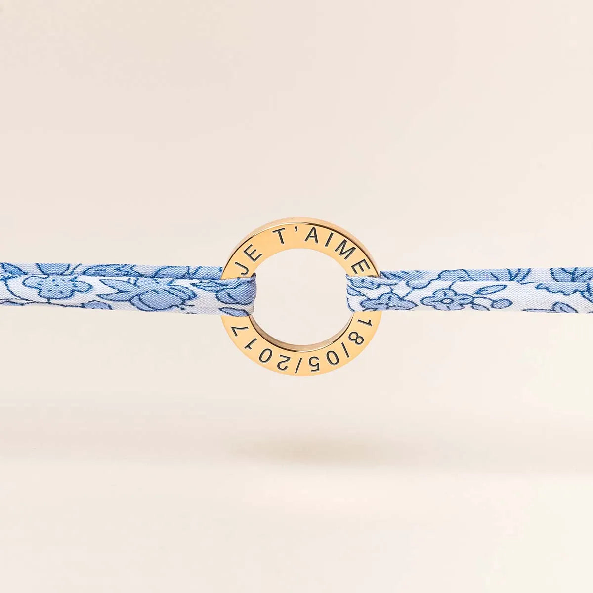 Bracelet liberty avec cercle à personnaliser - Doré