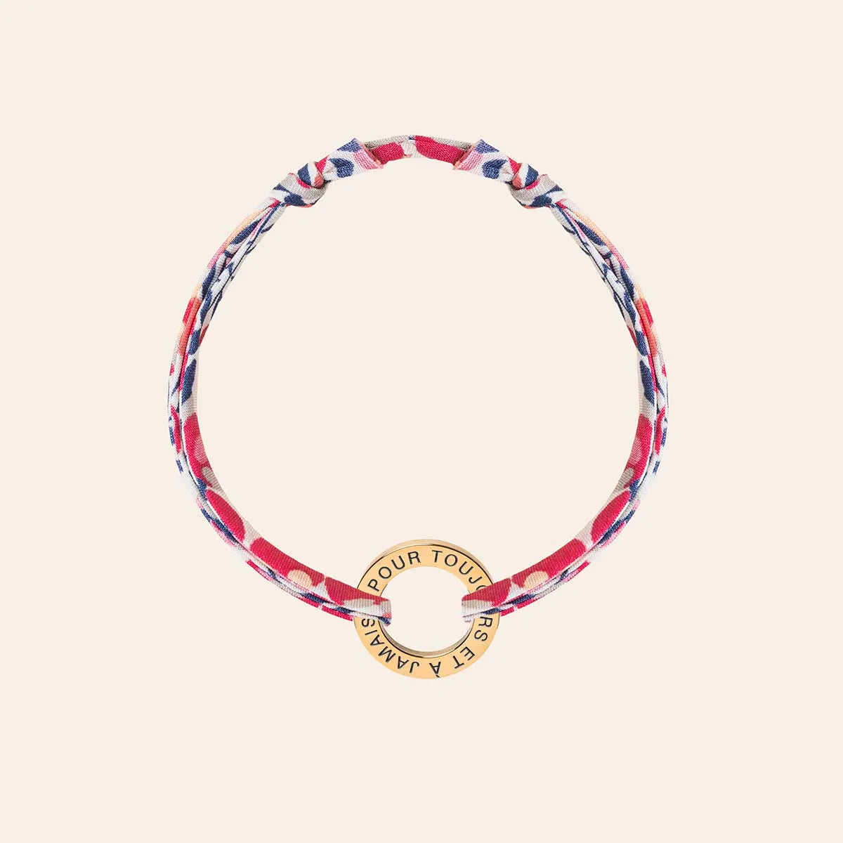 Bracelet liberty avec cercle à personnaliser - Doré