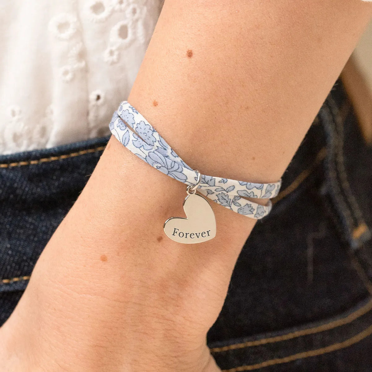 Bracelet Liberty Coeur à personnaliser - Acier