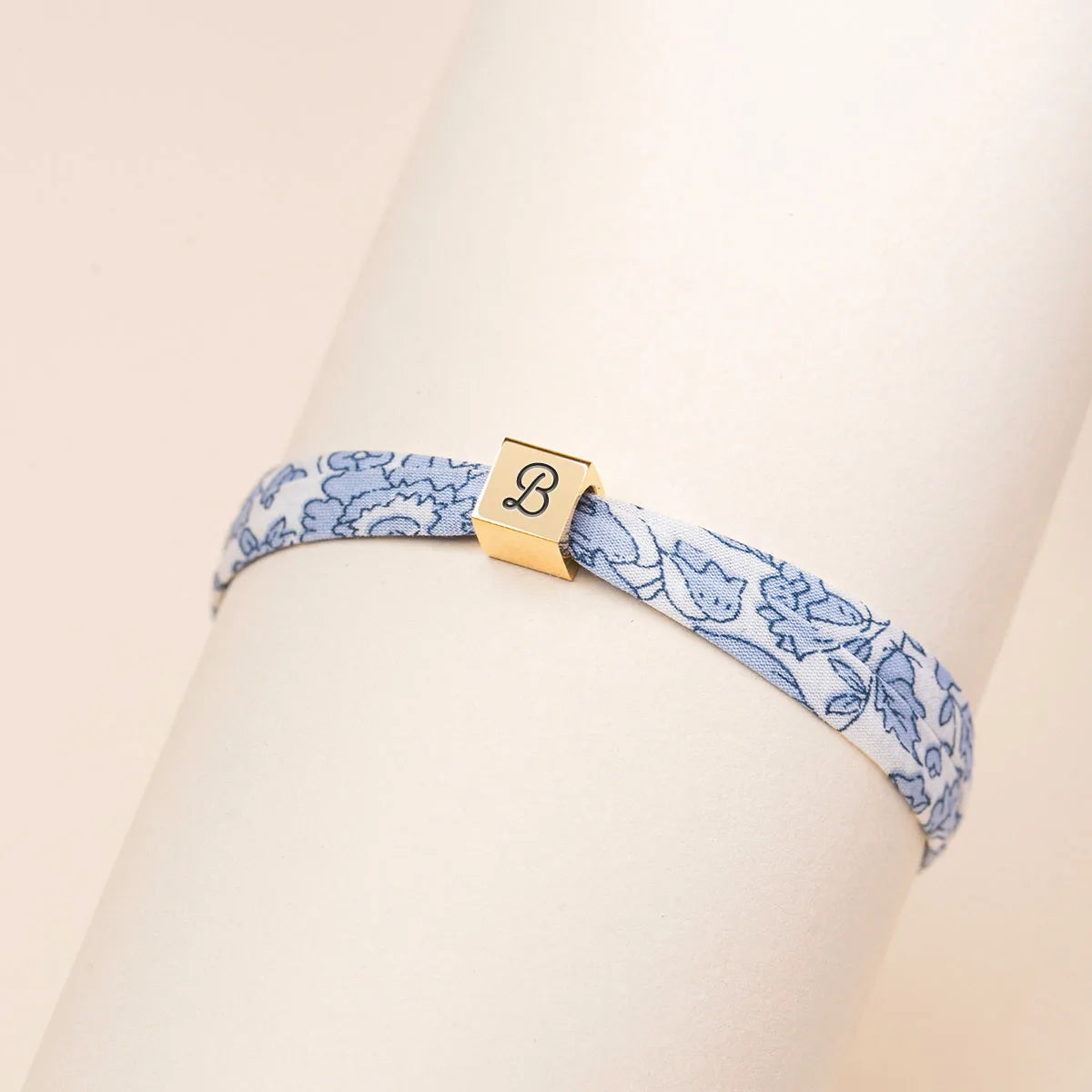 Bracelet Liberty petit cube à personnaliser - Doré