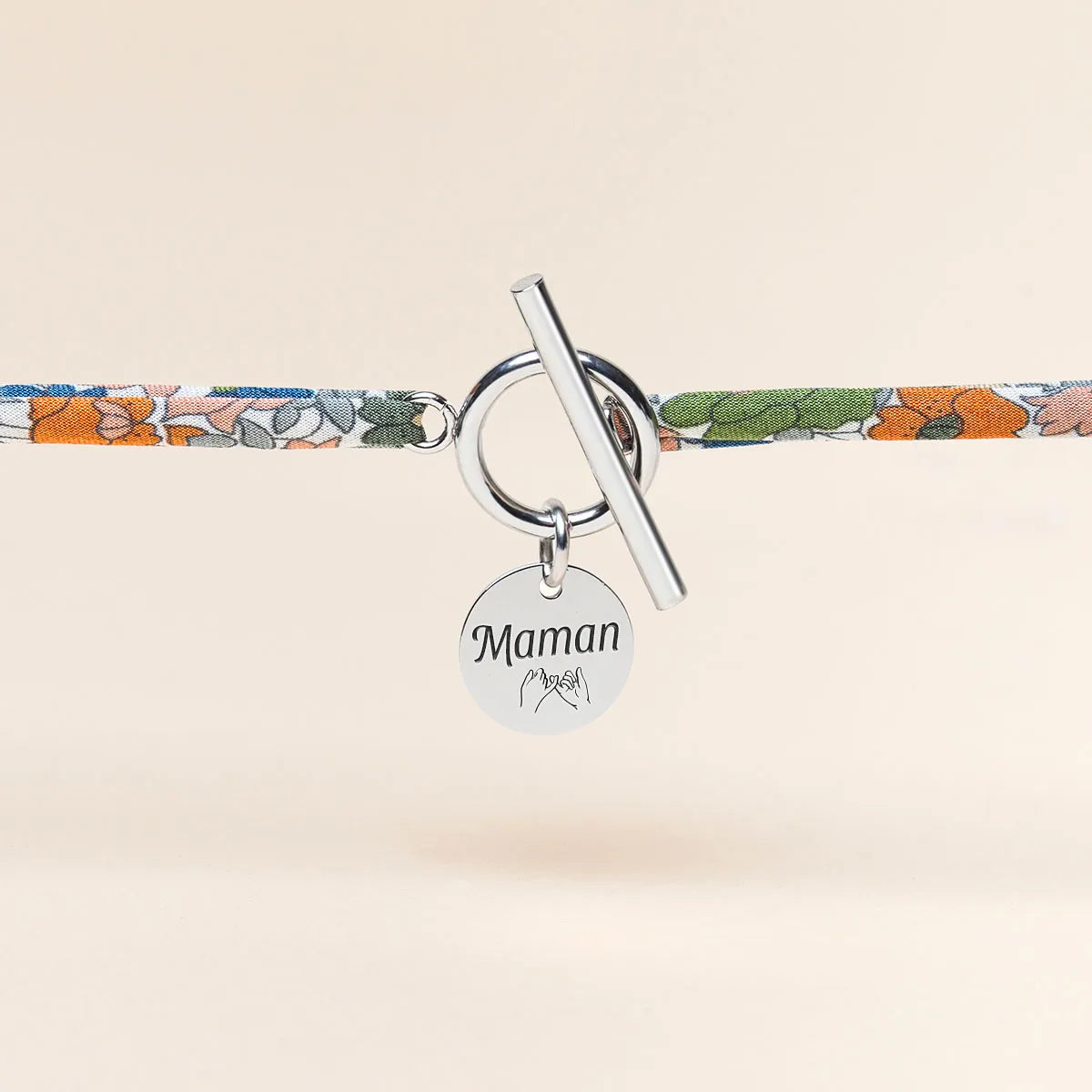 Bracelet Liberty Fermoir et médaille à personnaliser - Acier