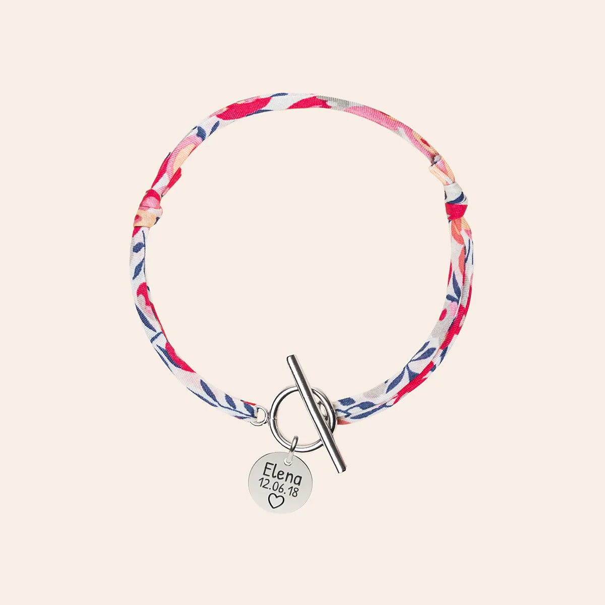 Bracelet Liberty Fermoir et médaille à personnaliser - Acier