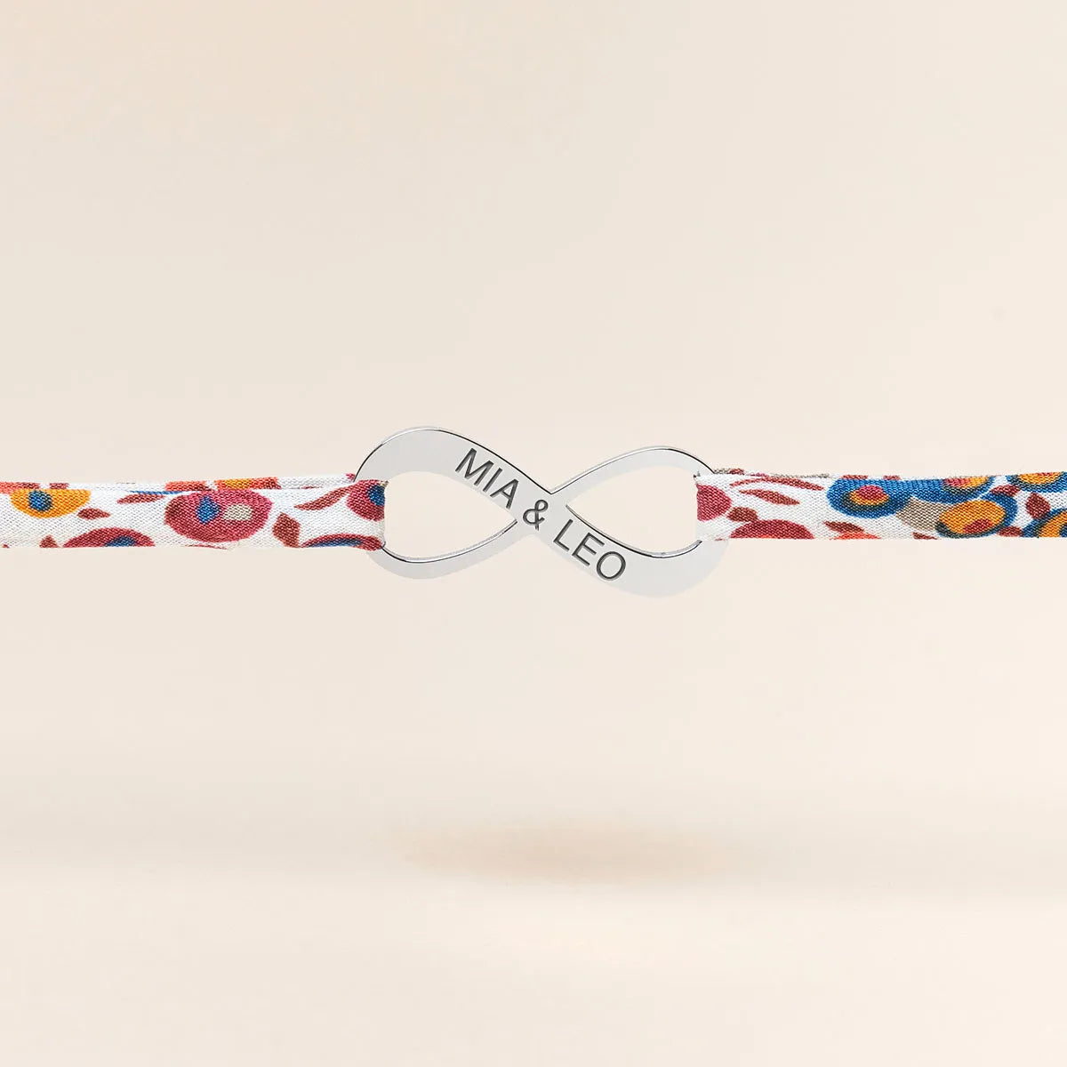 Bracelet Liberty médaille Infini à personnaliser - Acier