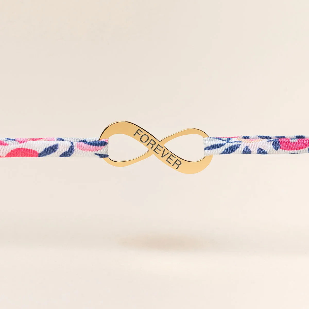 Bracelet Liberty médaille Infini à personnaliser - Doré